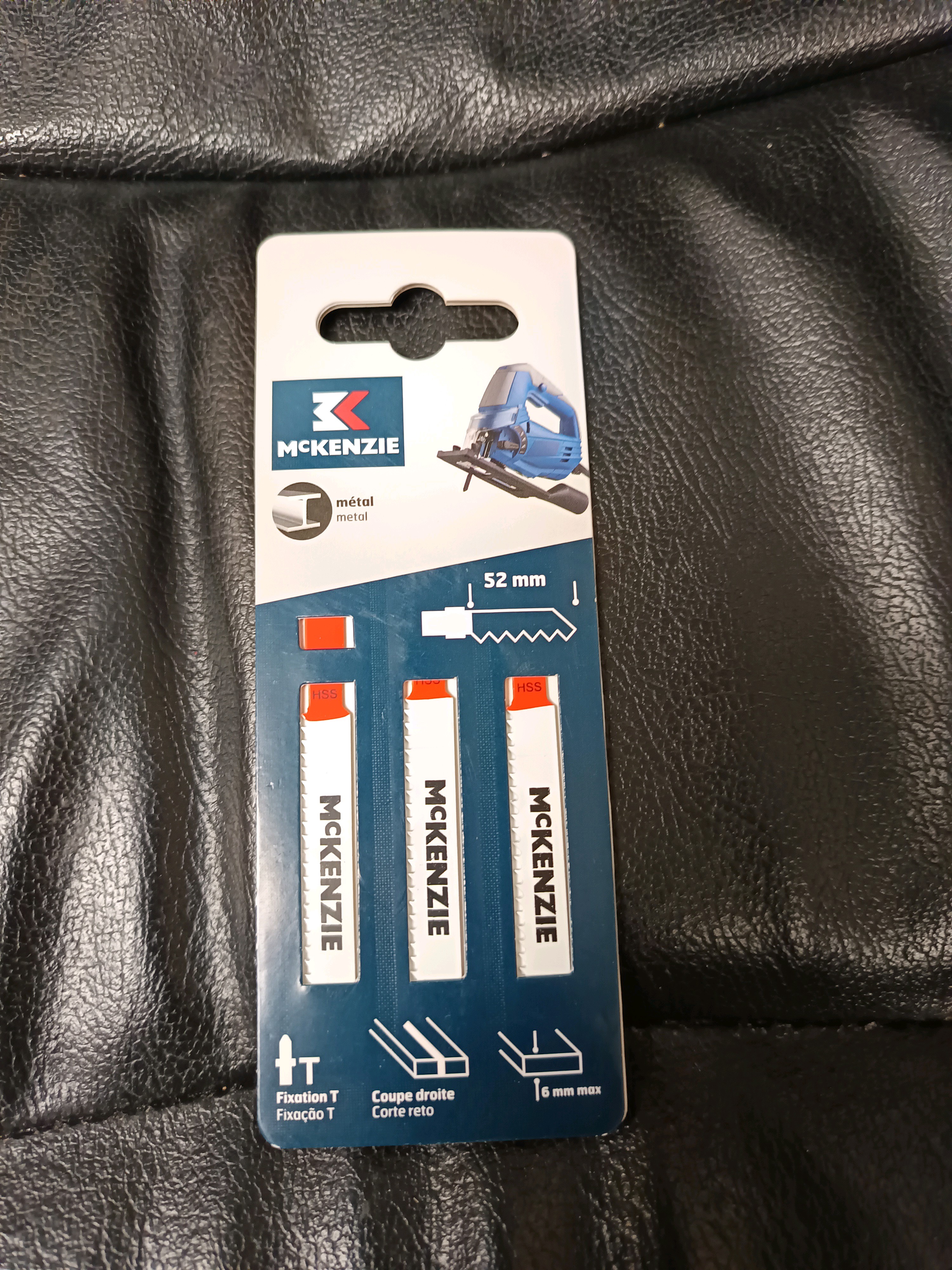 MCKENZIE lames de scie sauteuse pour métal 52 mm (lot de 3) - fixation T