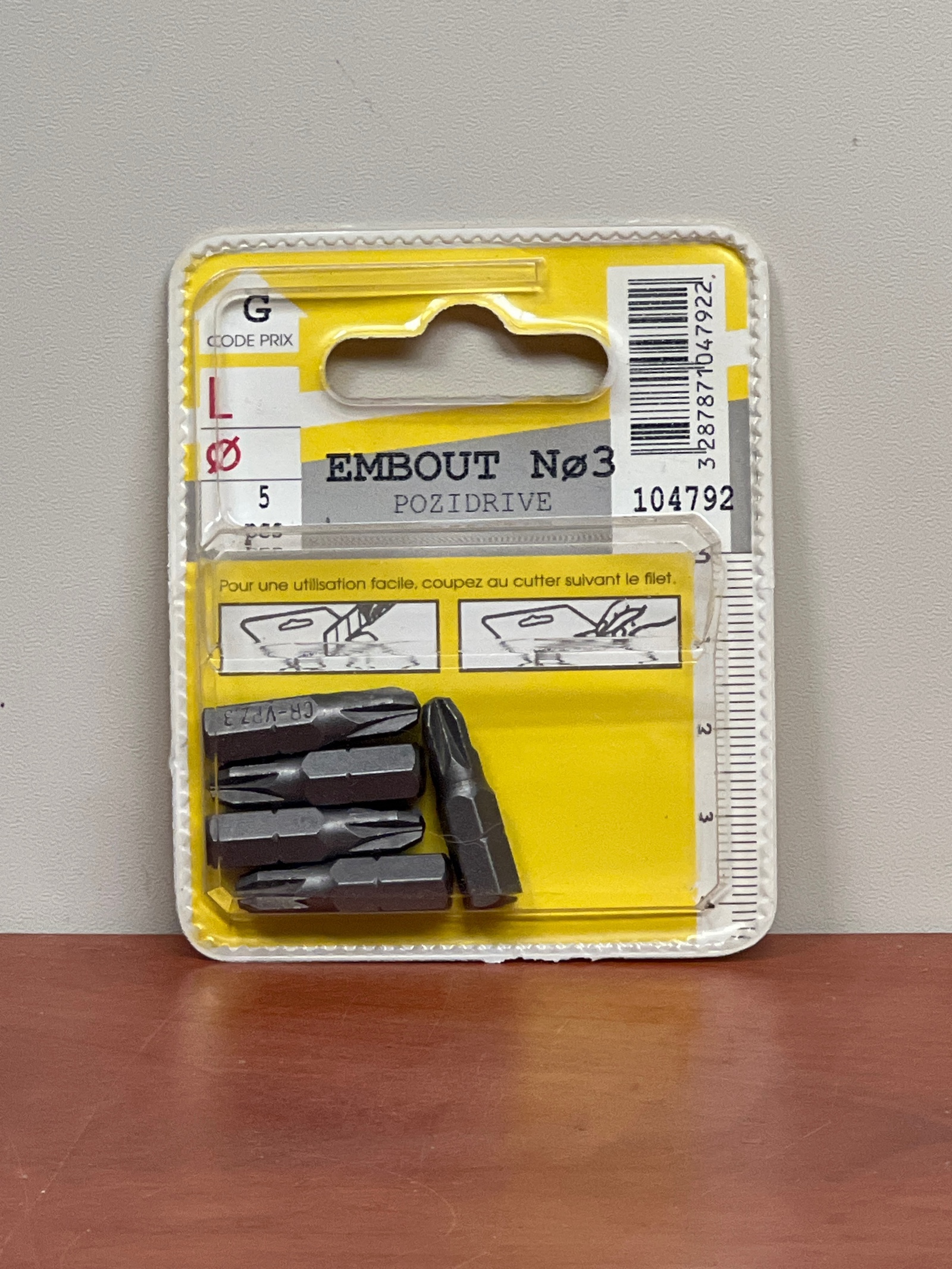 Embout N°3 Pozidrive