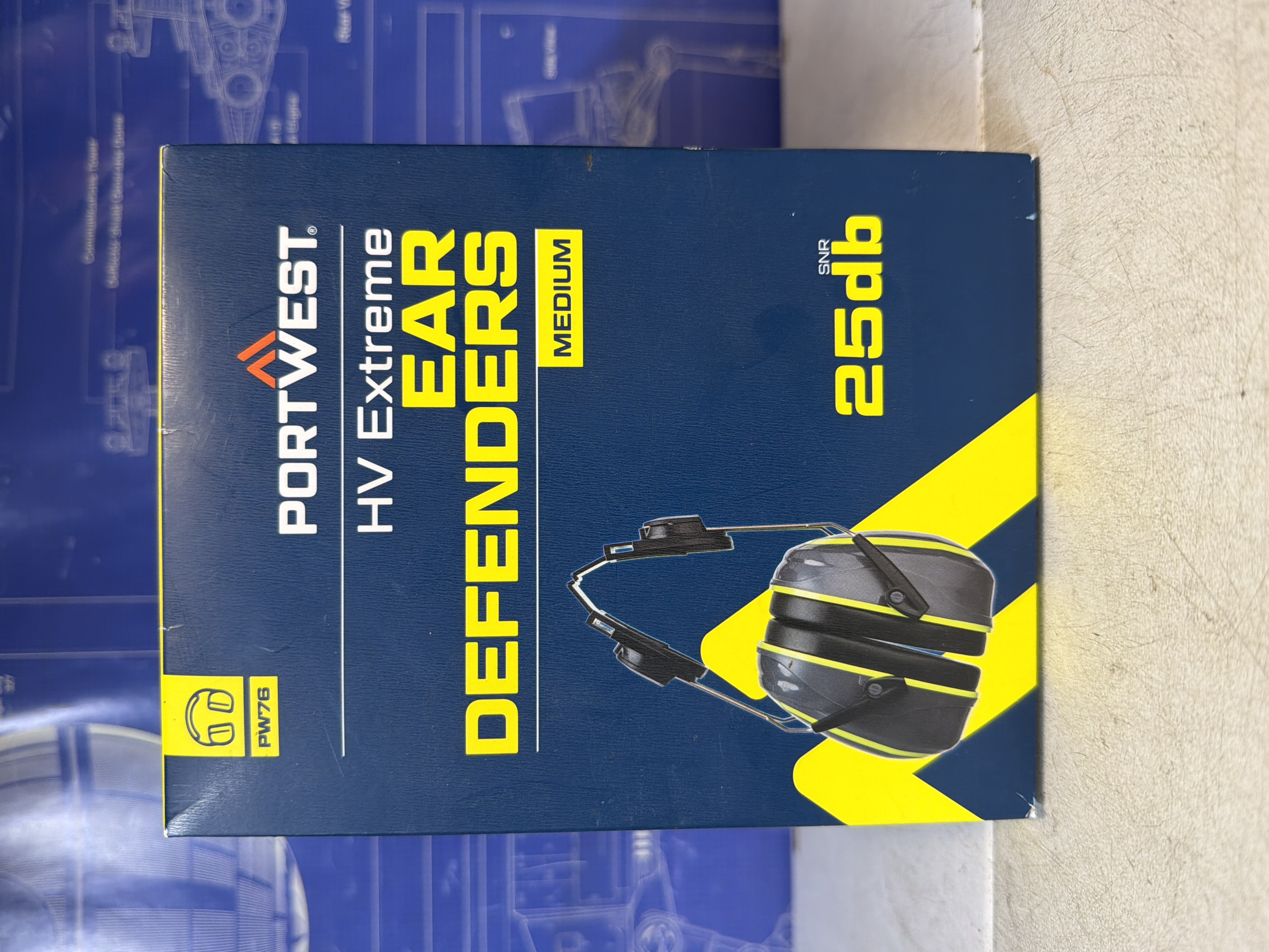 Casque antibruit Portwest PW76 HV Extreme Medium Clip-On