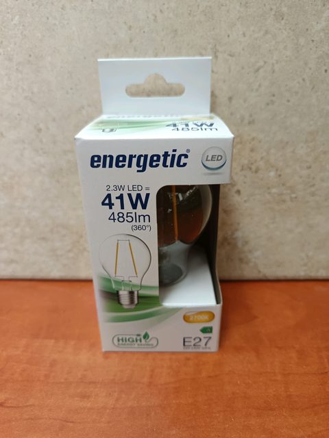 Ampoule LED Energetic E27 2.3W (41W) 485lm 2700K