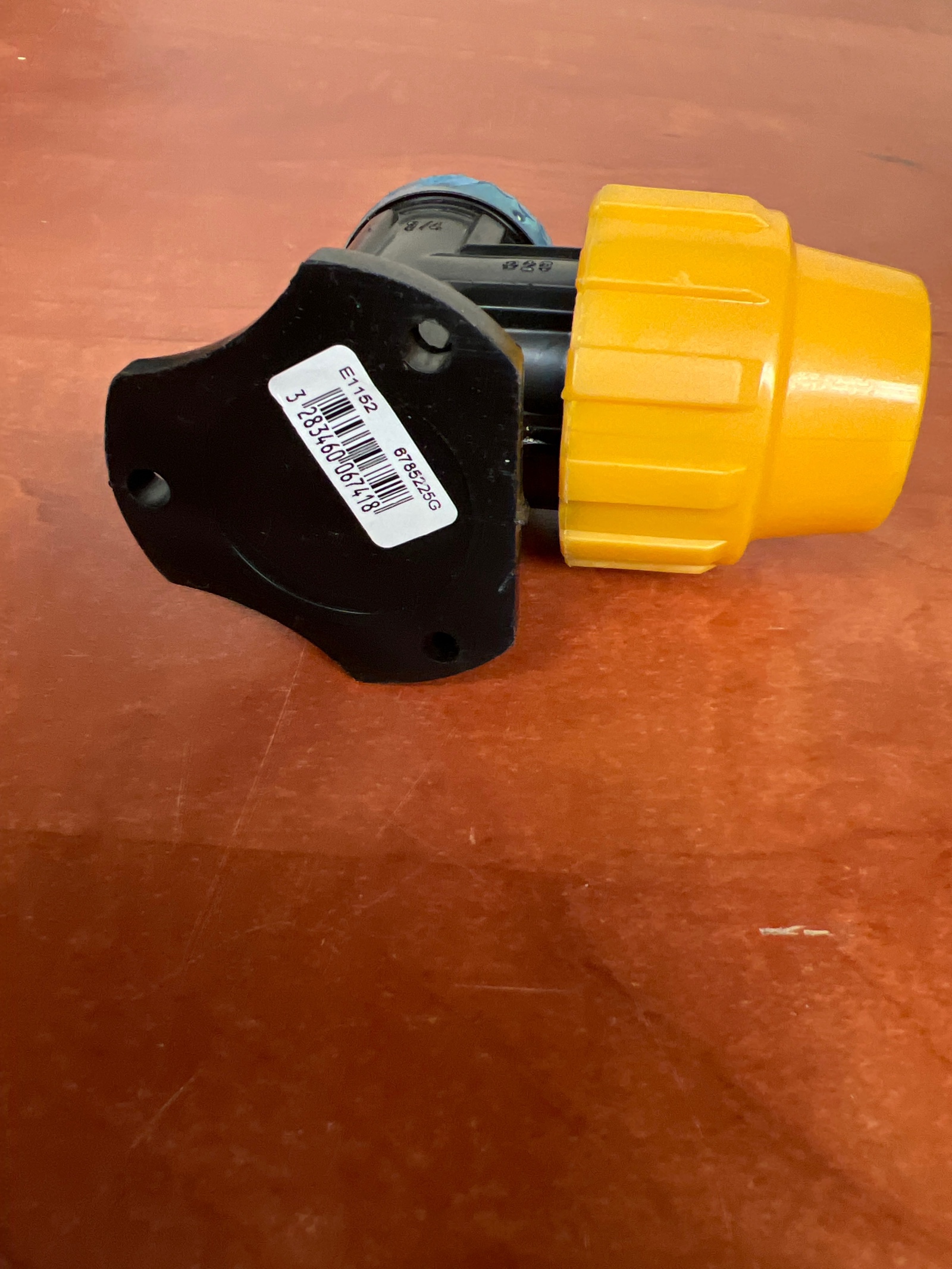 Raccord coudé fileté 3/4 à écrou de compression jaune — photo 2