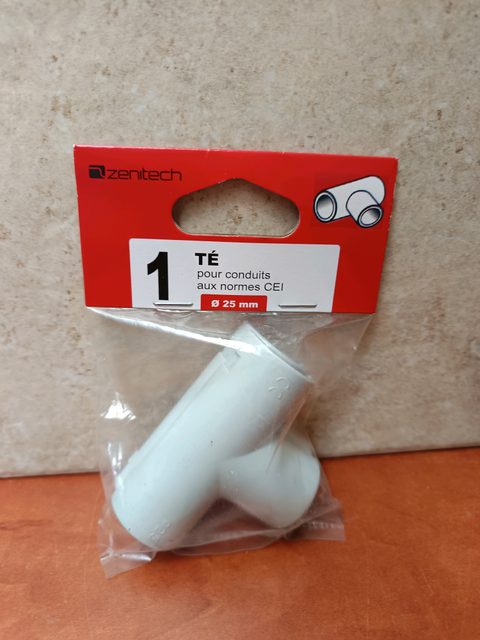 Zentech Té pour conduits Ø 25 mm (CEI)