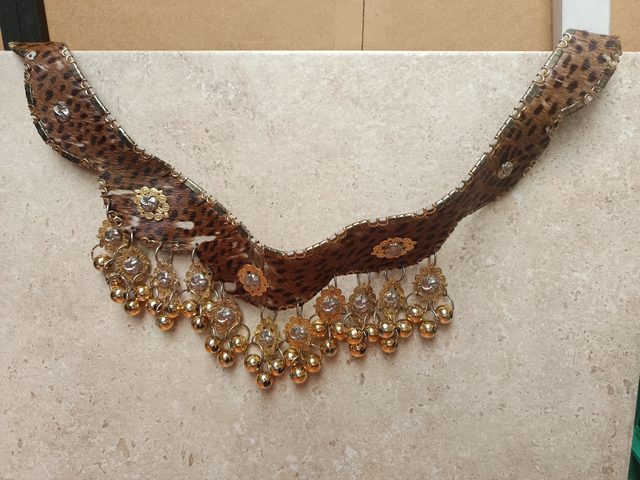 Ceinture danse du ventre décoratif brodé perles style léopard