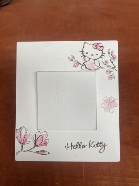 Interrupteur mural Hello Kitty blanc avec plaque décorée