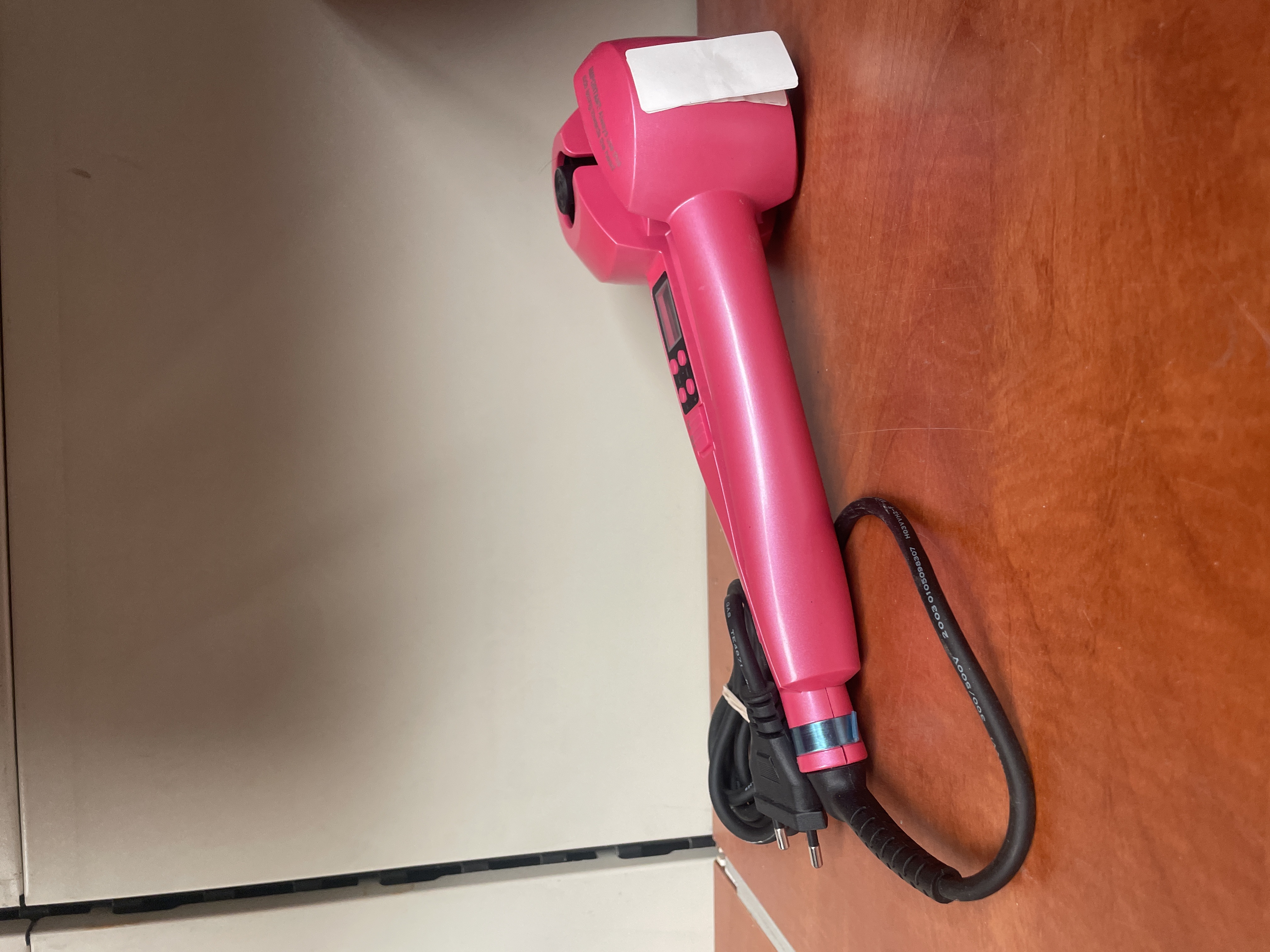 Fer à boucler automatique rose avec écran LCD