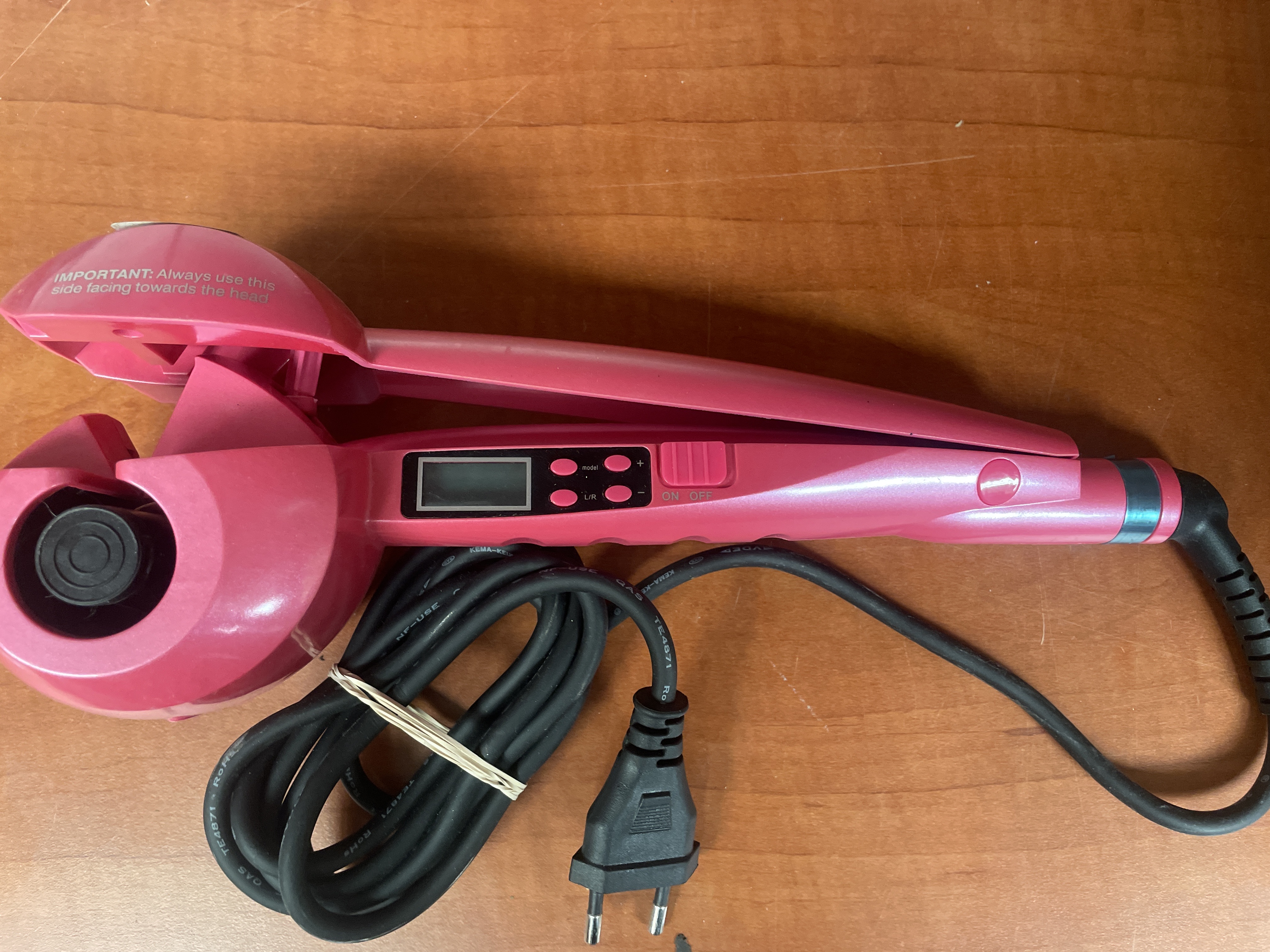 Fer à boucler automatique rose avec écran LCD — photo 2