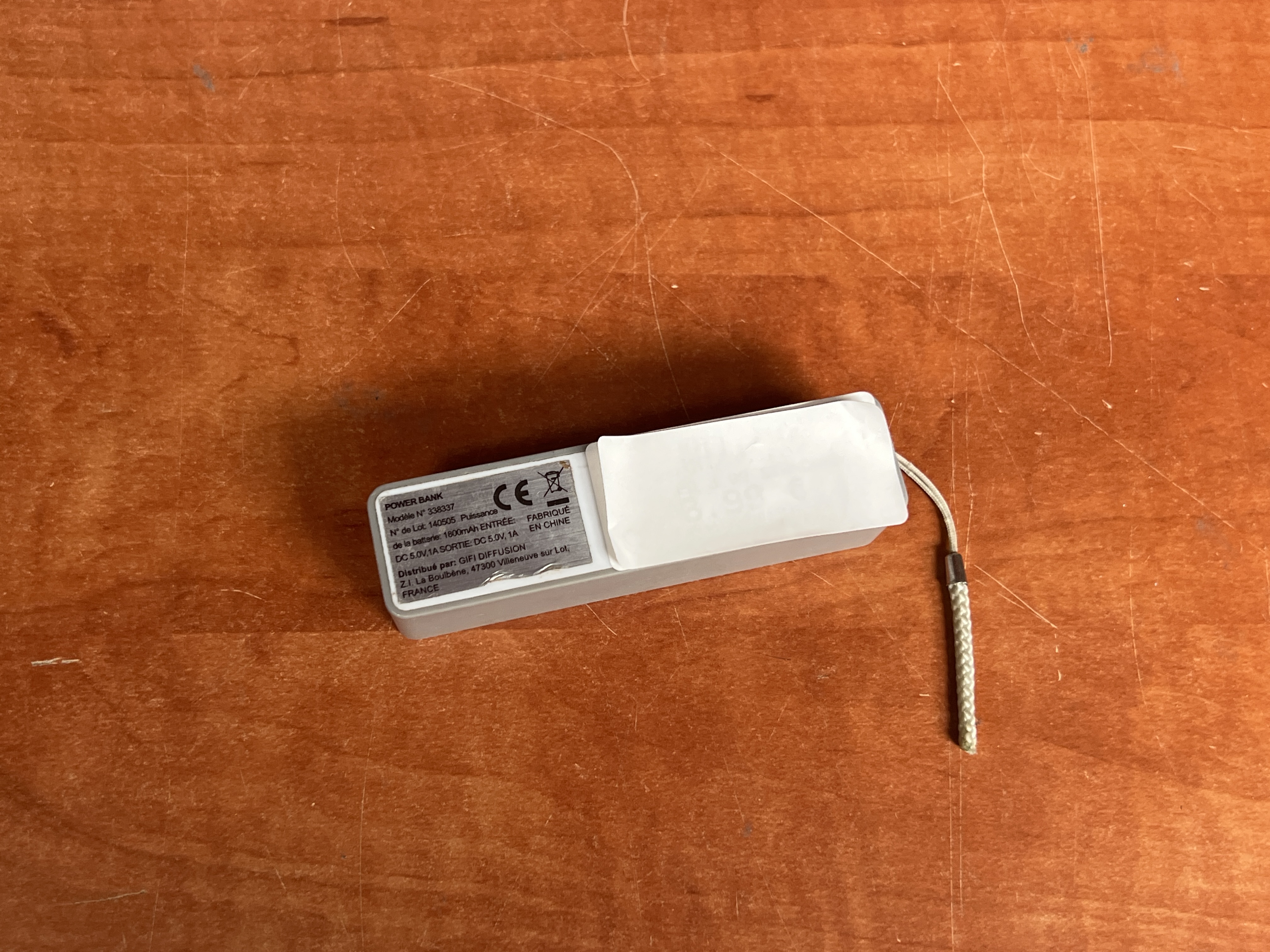 Batterie externe power bank 1800 mAh Homday