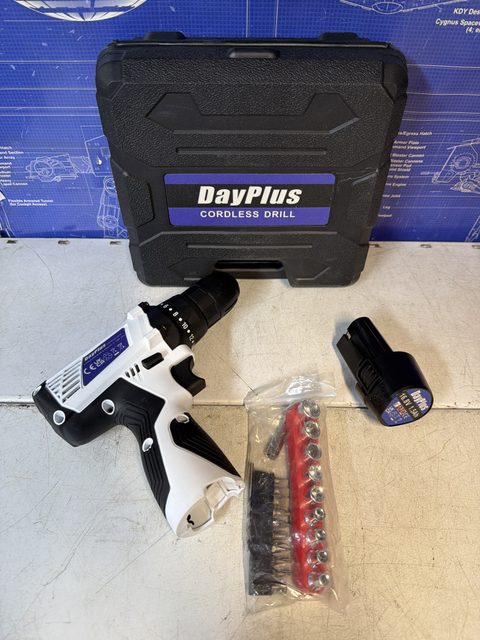 Perceuse-visseuse sans fil DayPlus 16,8 V avec coffret