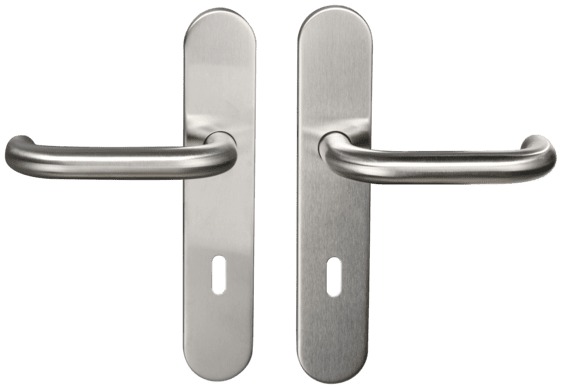 Poignées de porte Bricard Ombelle inox satiné clé L