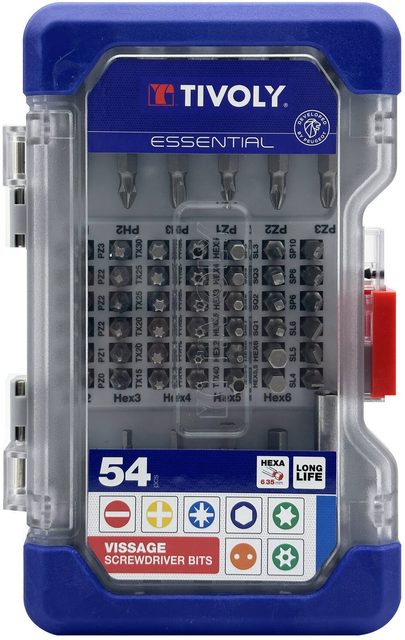 Tivoly coffret de 53 embouts de vissage
