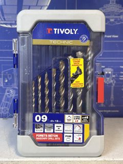 Tivoly 10960570018 coffret 9 forets béton Technic Ø3 à 12 mm