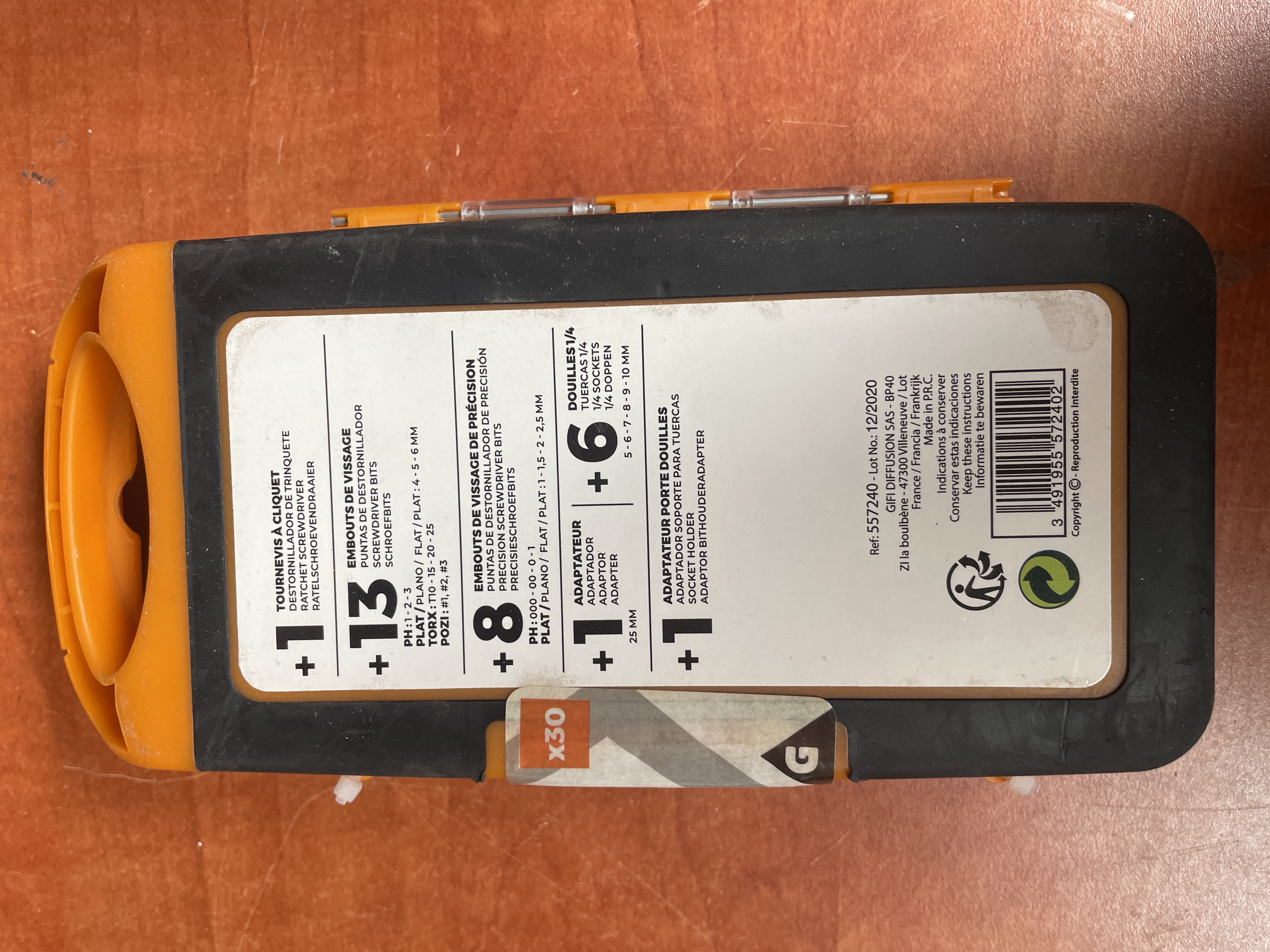 Coffret tournevis à cliquet Proflex X30 embouts et douilles — photo 2