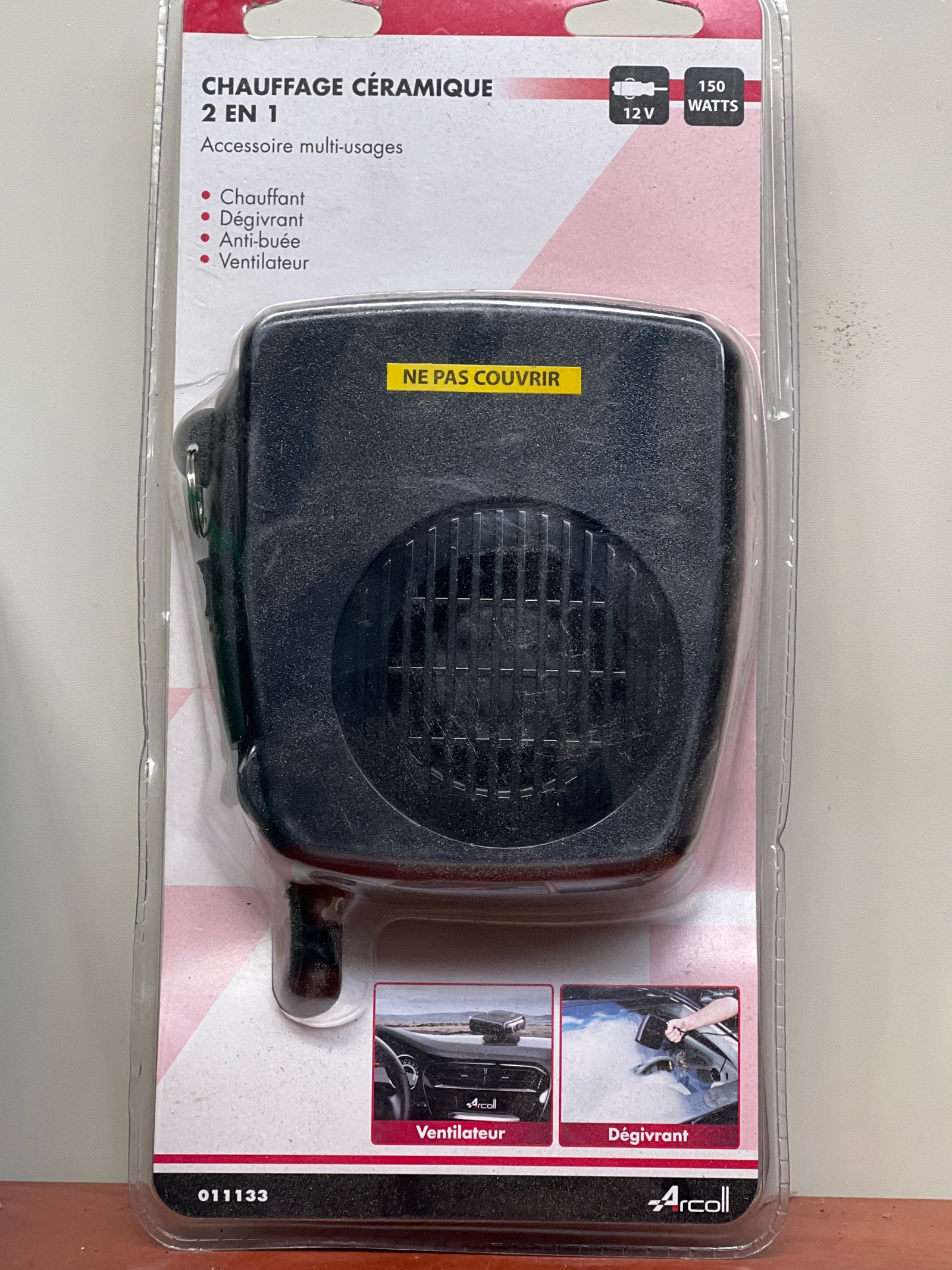 Chauffage céramique 2 en 1 12V 150W