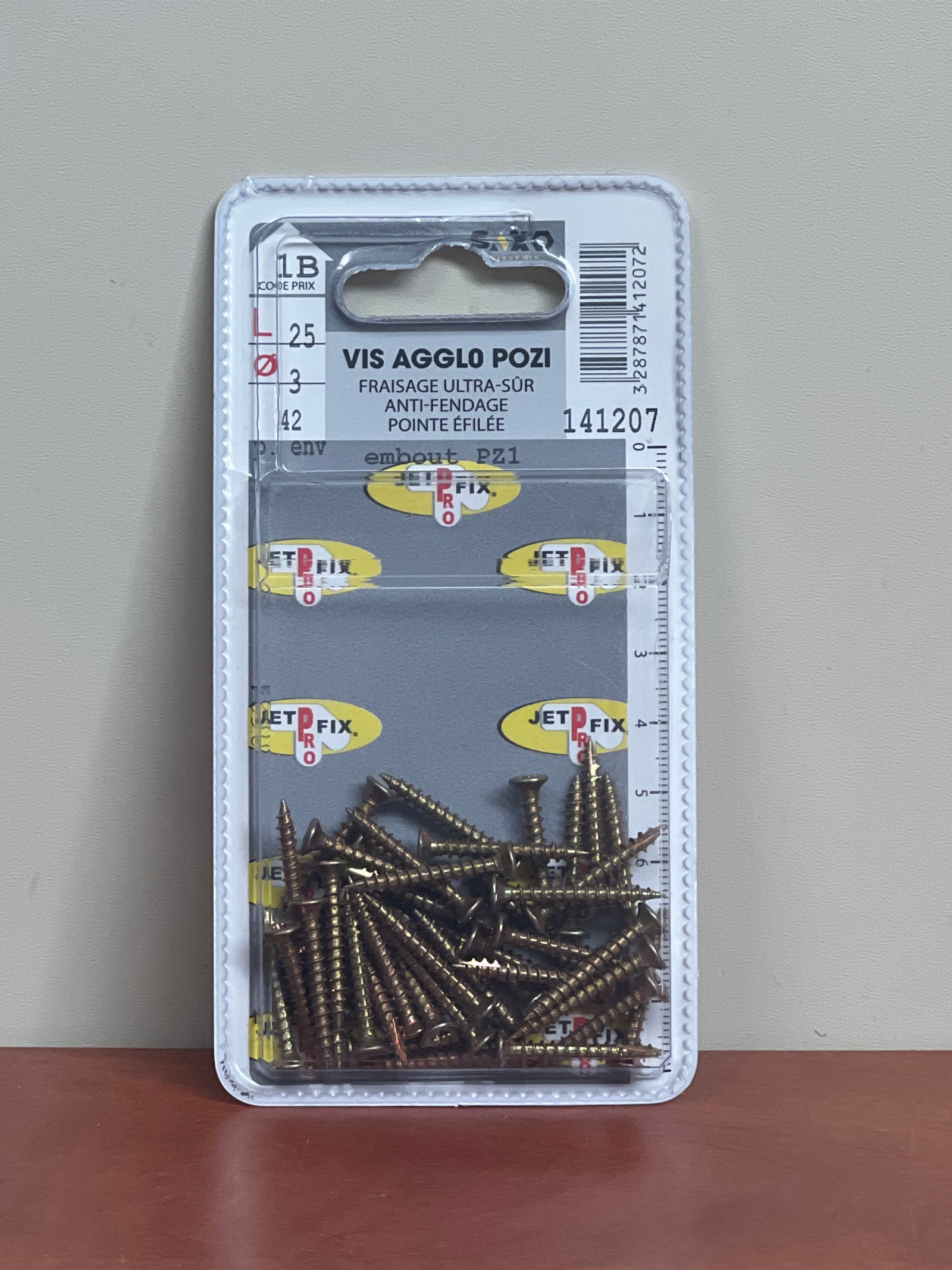 Jet Fix vis aggloméré Pozi 3 x 25 mm (PZ1)