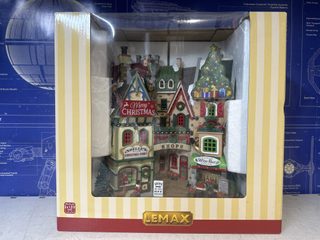 Lemax Tis The Season Shops facade lumineuse village de Noel