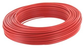 Electraline 60101025A câble H07V-U 10 m 2,5 mm² rouge