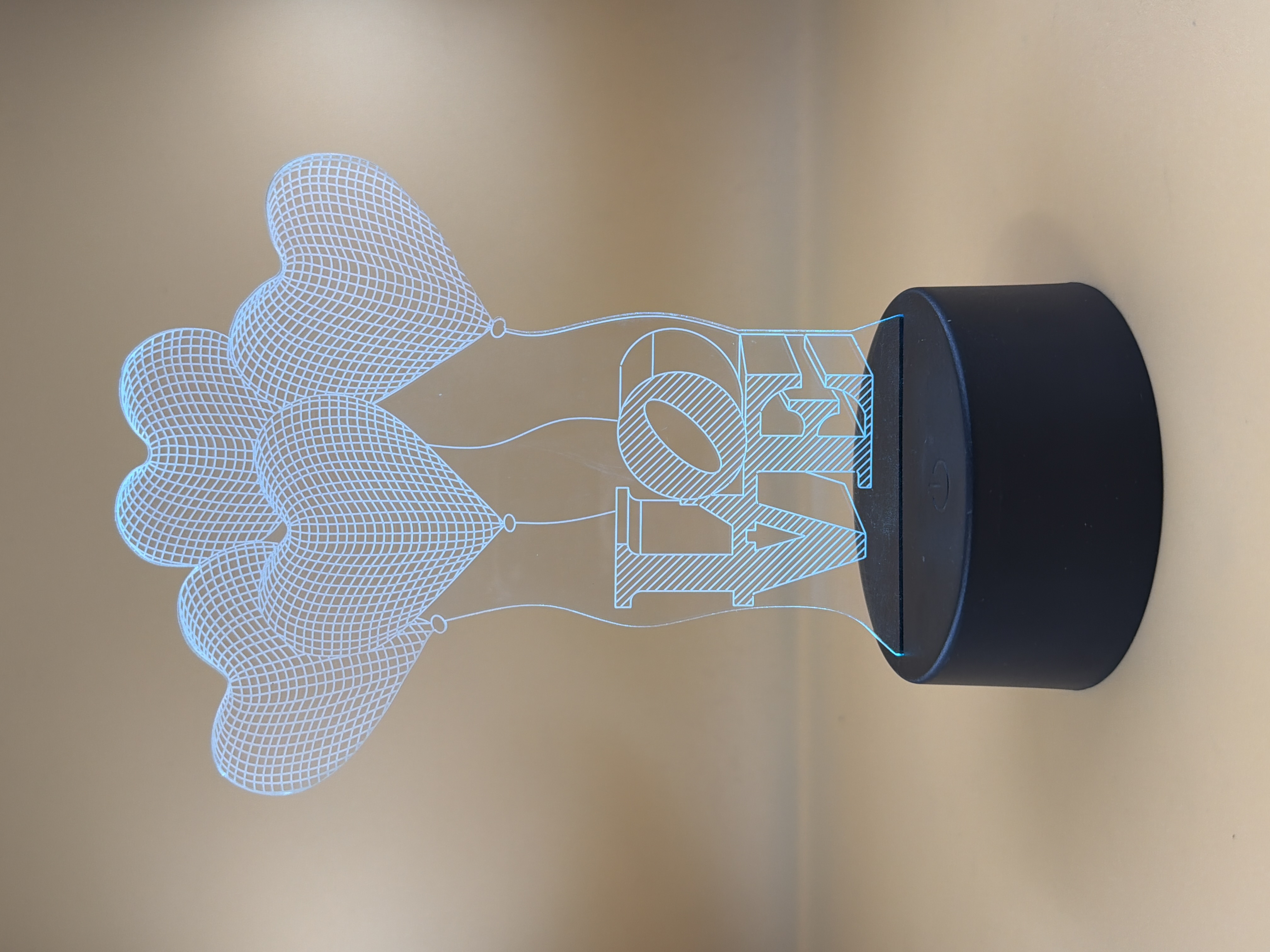 Lampe LED décorative Love avec ballons cœur