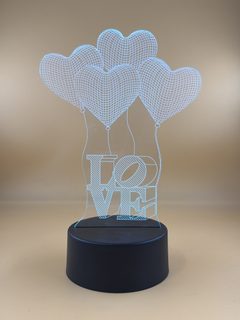 Lampe LED décorative Love avec ballons cœur