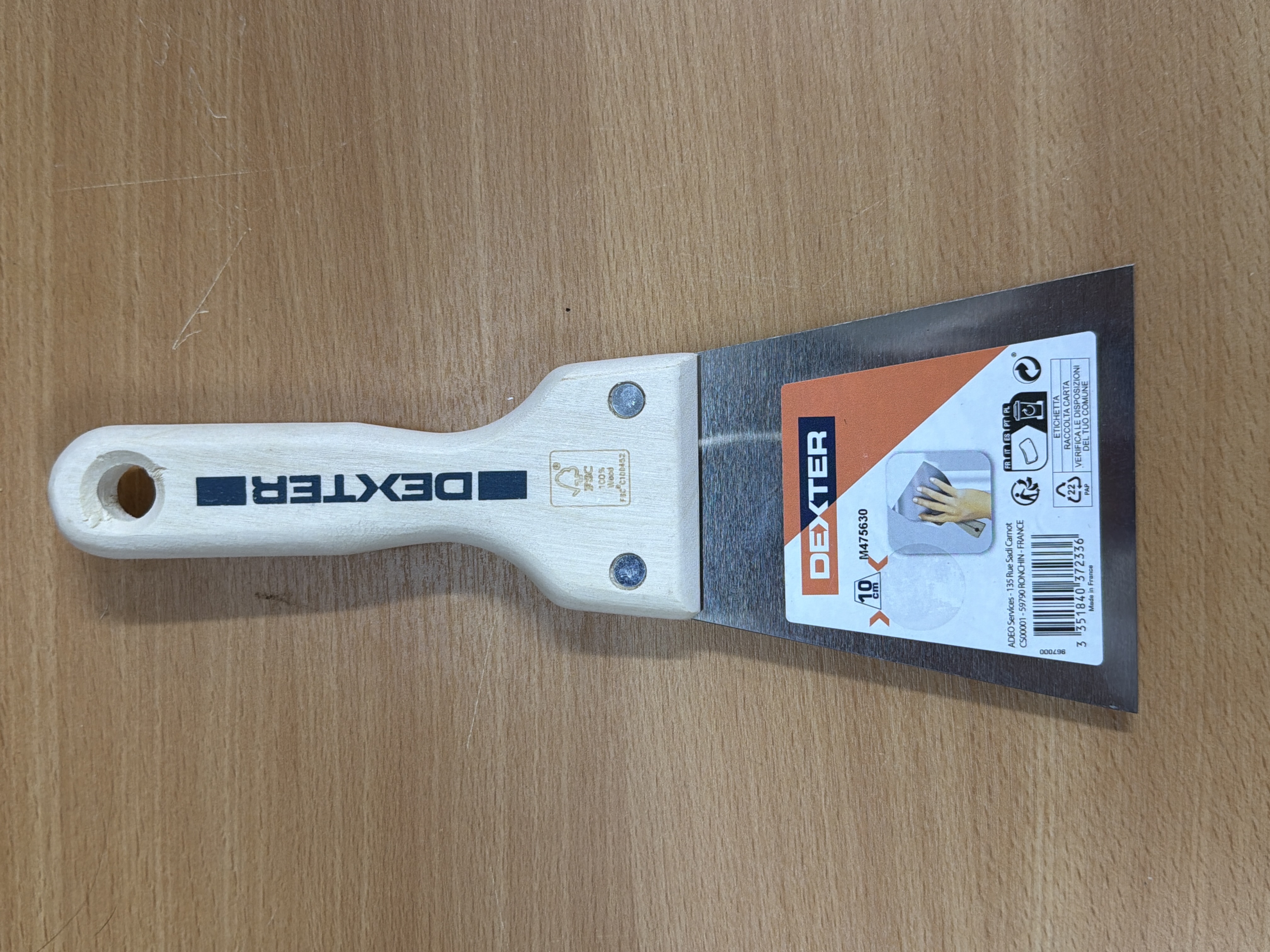 Couteau à enduire acier 10 cm Dexter