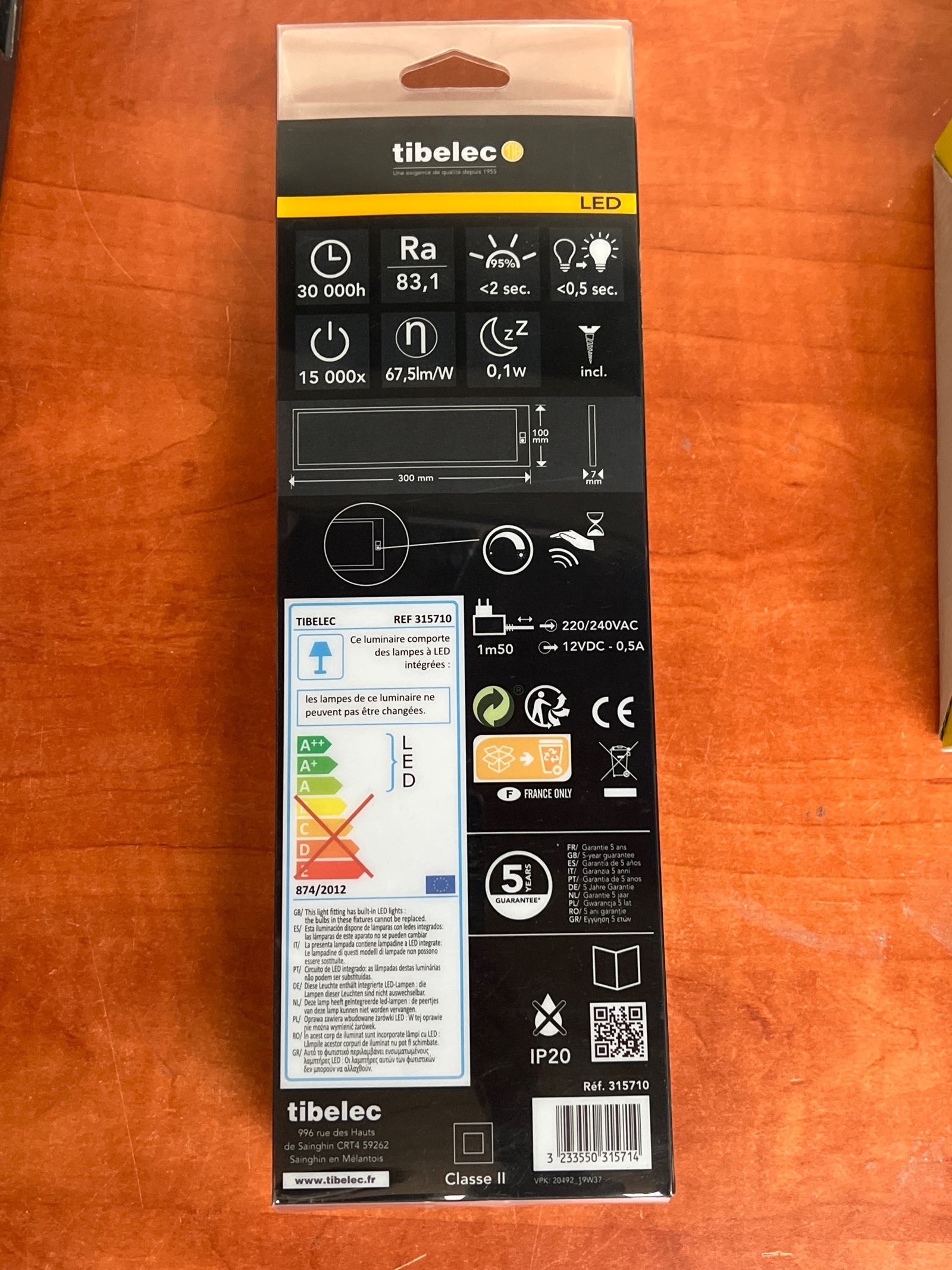 Tibelec éclairage LED sous-meuble avec interrupteur ON/OFF