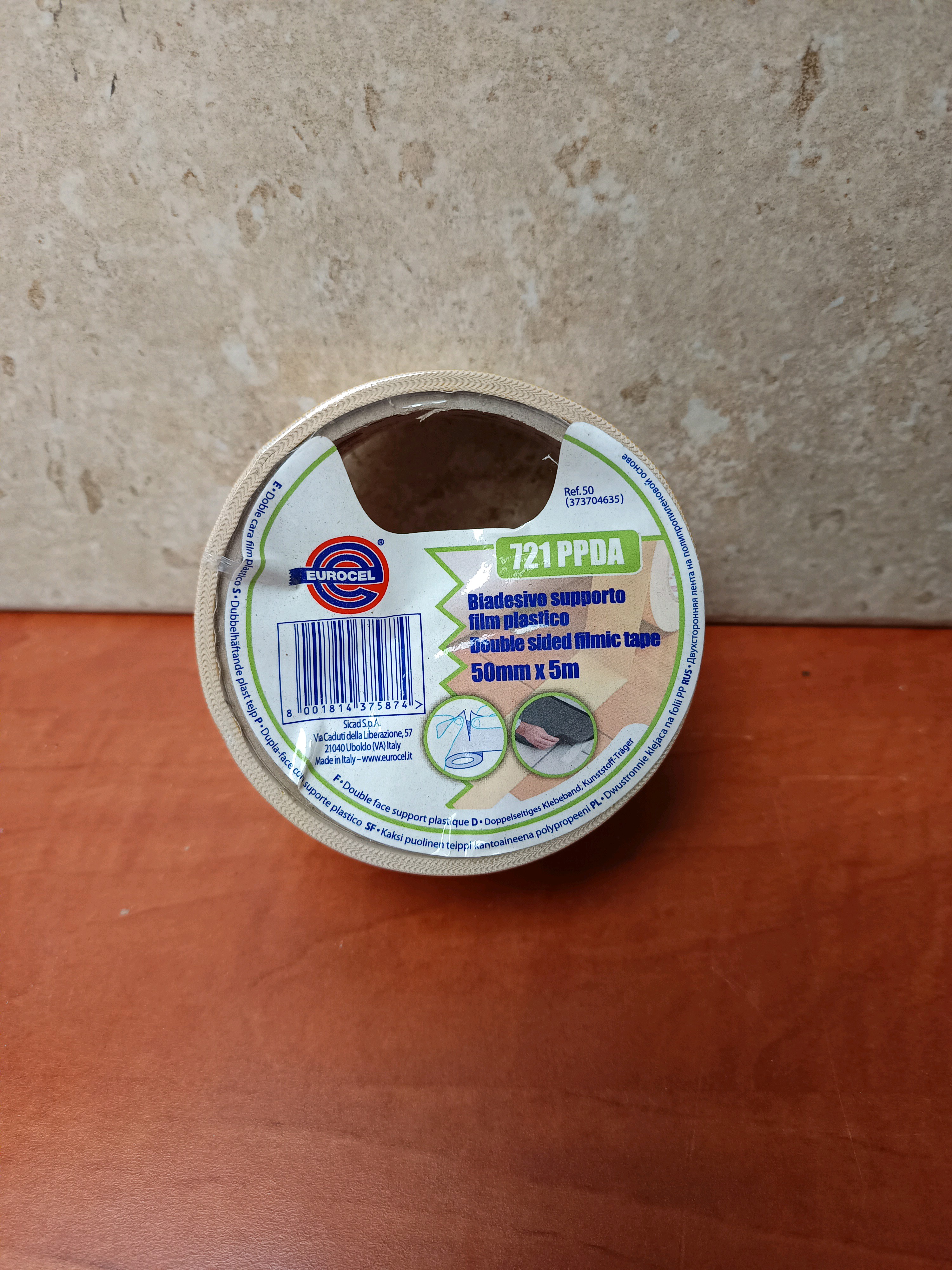 Eurocel 721 PPDA - Ruban adhésif double face film plastique 50 mm x 5 m