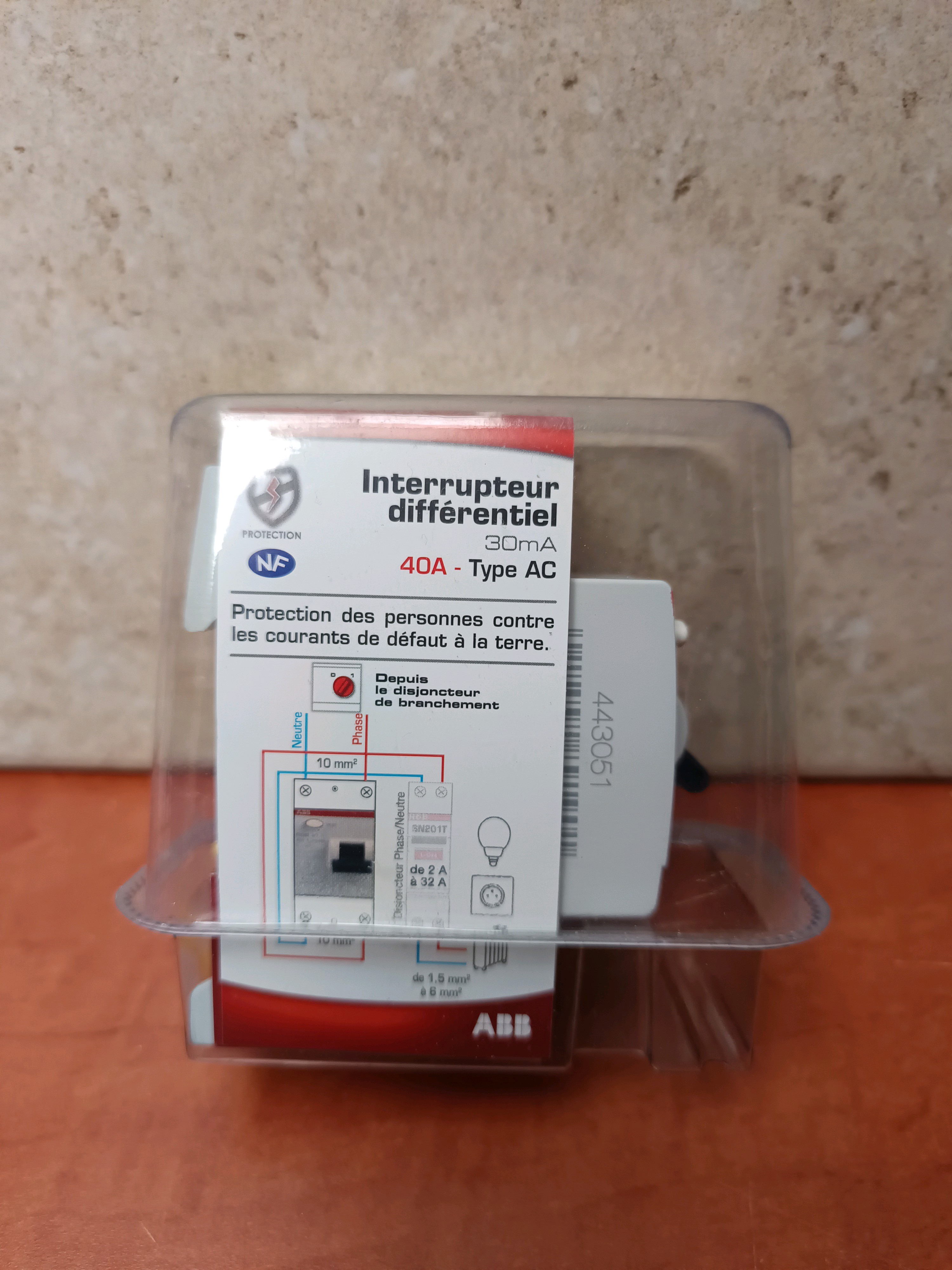 ABB interrupteur différentiel 40A 30mA Type AC