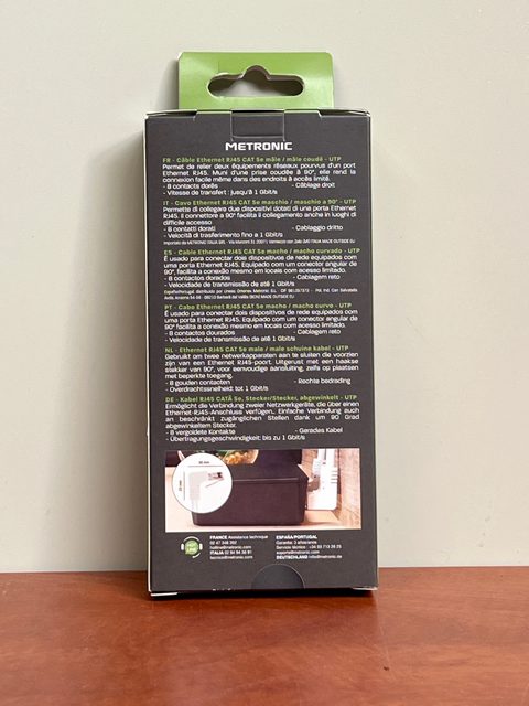 Metronic câble Ethernet RJ45