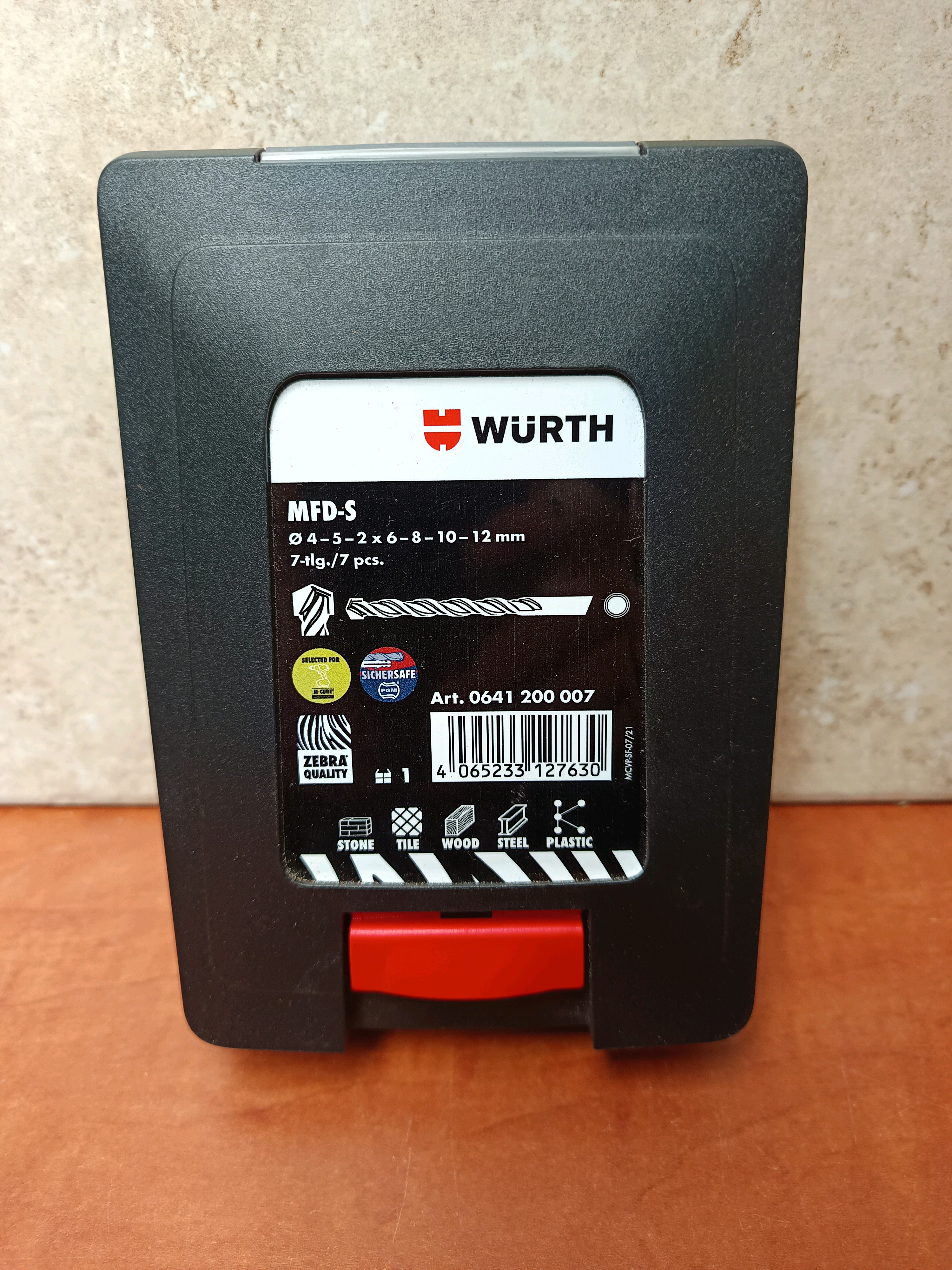 Würth MFD-S coffret de forets multi-matériaux 7 pièces (Ø 4, 5, 2x6, 8, 10, 12 mm)