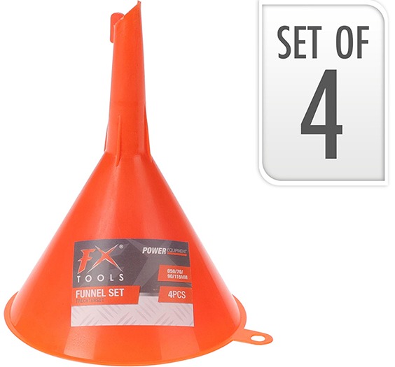 FX Tools lot de 4 entonnoirs orange
