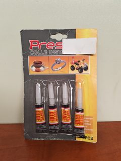 Present colle instantanée cyanoacrylate lot de 4 tubes 3 g