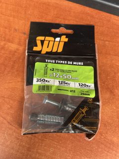 SPIT lot de 2 goujons d’ancrage PRIMA 12 x 50 mm