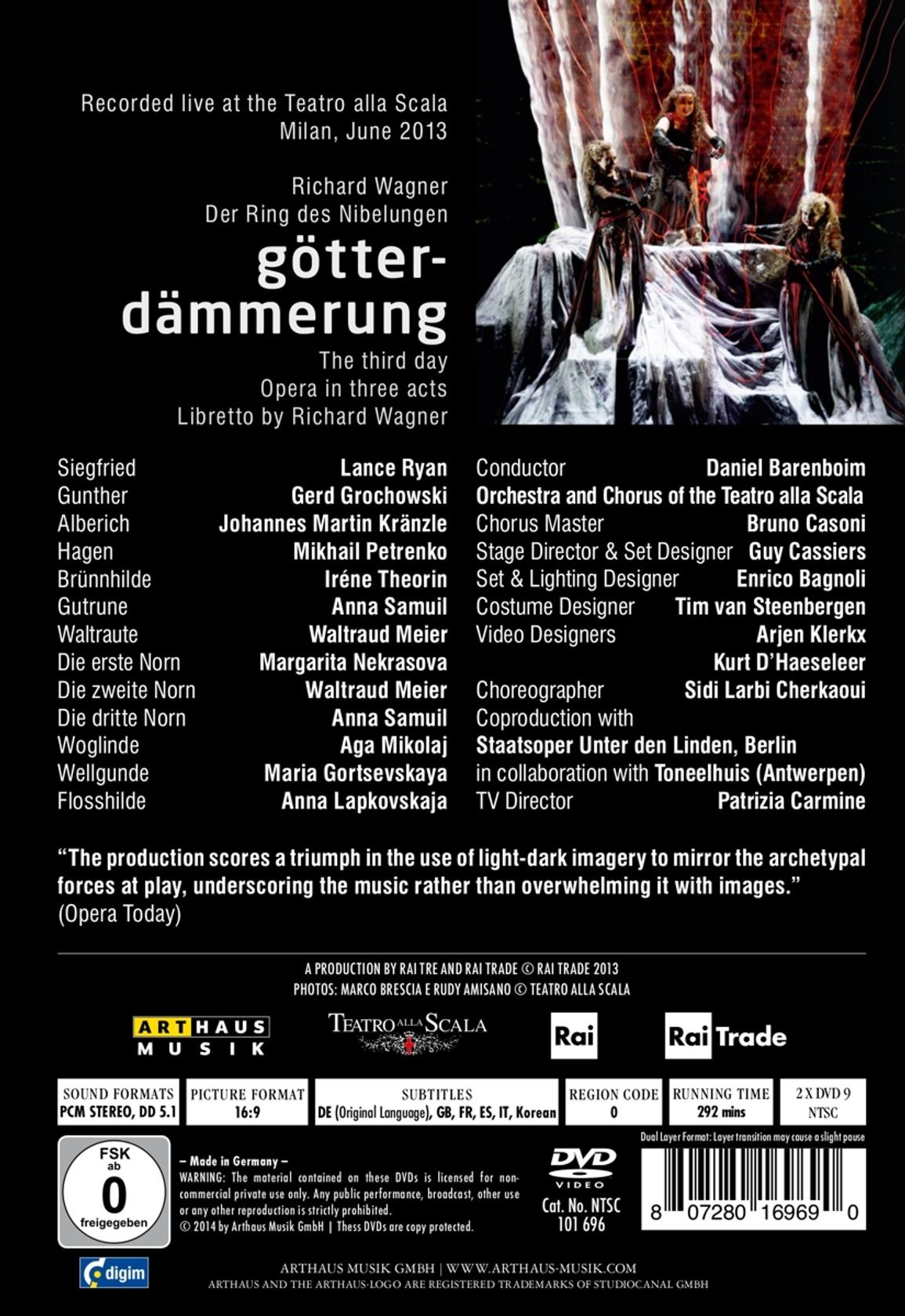 Richard Wagner Götterdämmerung 2 DVD Arthaus