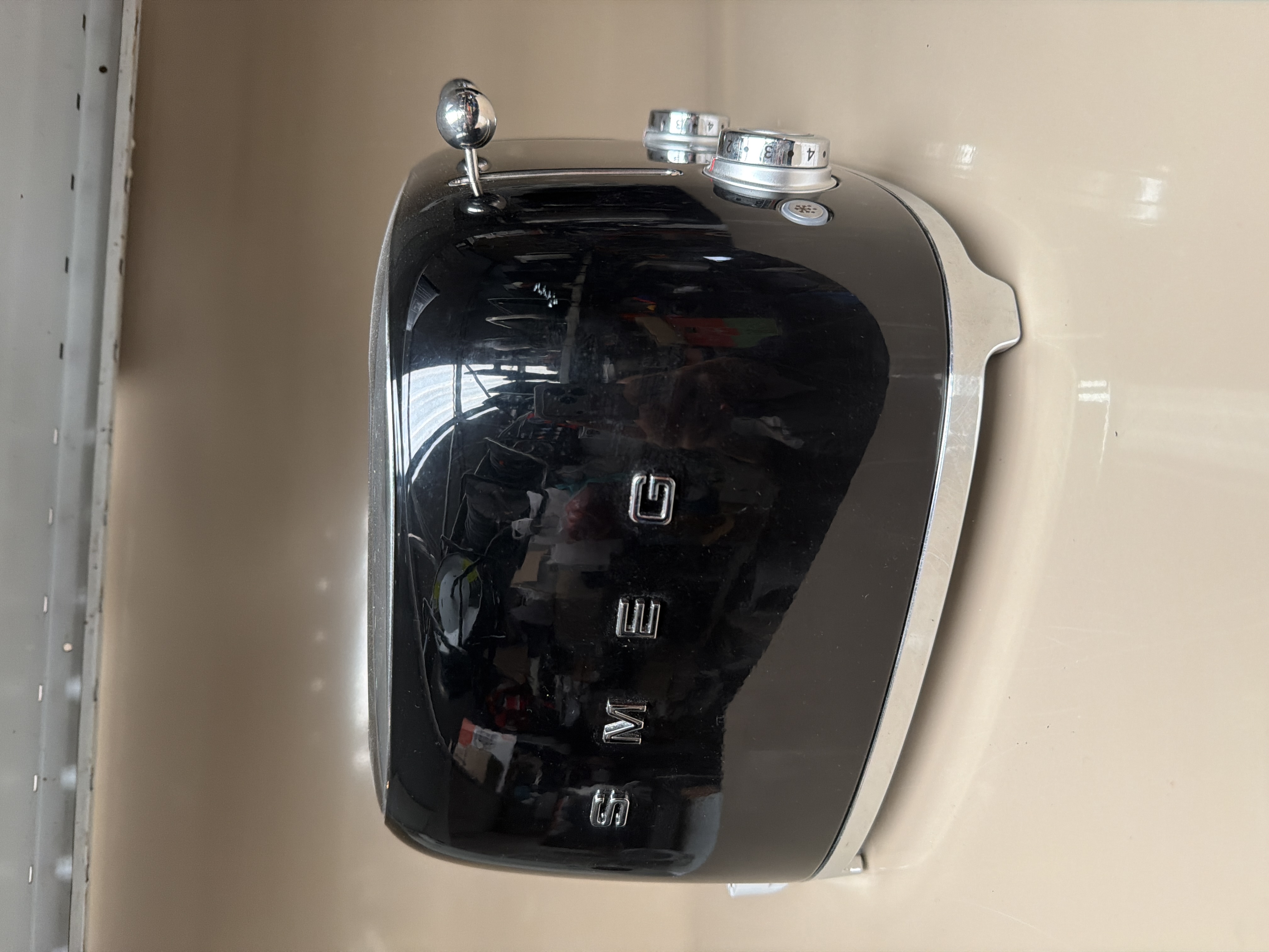 Grille-pain SMEG noir, 2 fentes