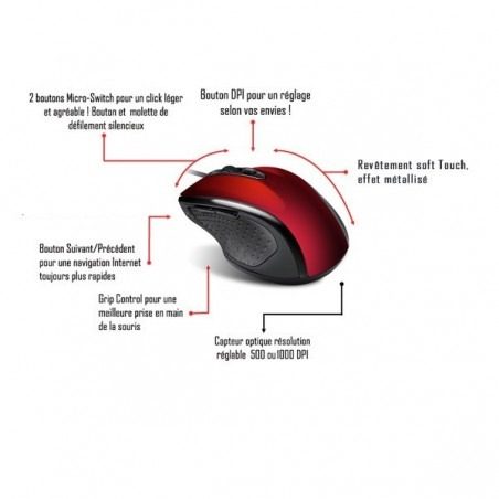 Souris filaire USB Advance Shape 6D pour droitier