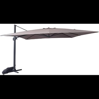 Parasol excentré rectangulaire 4x4 m taupe Beaux Jours