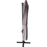 Parasol excentré rectangulaire 4x4 m taupe Beaux Jours — photo 2