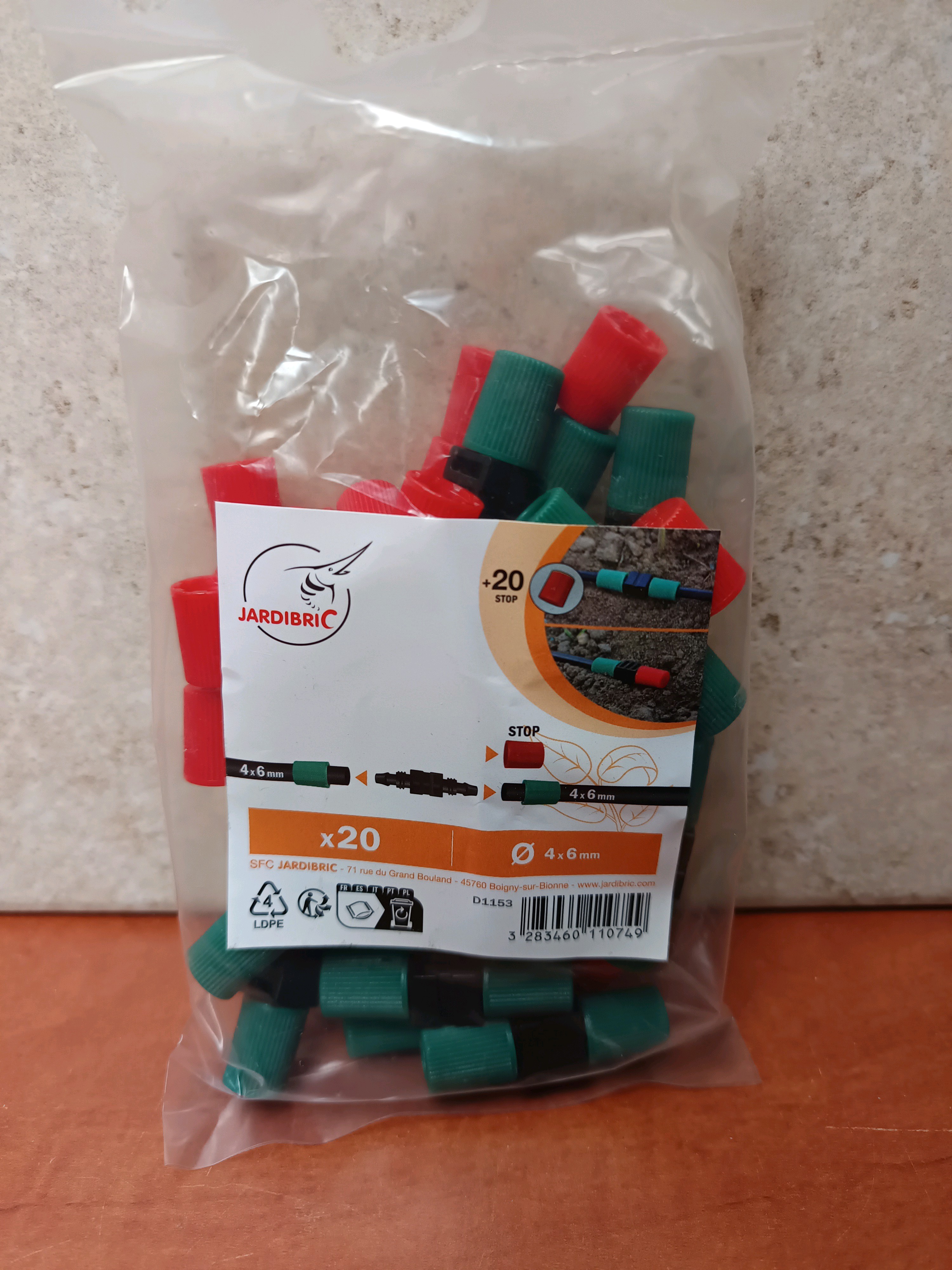 Jardibric raccord STOP 4-6 mm x20