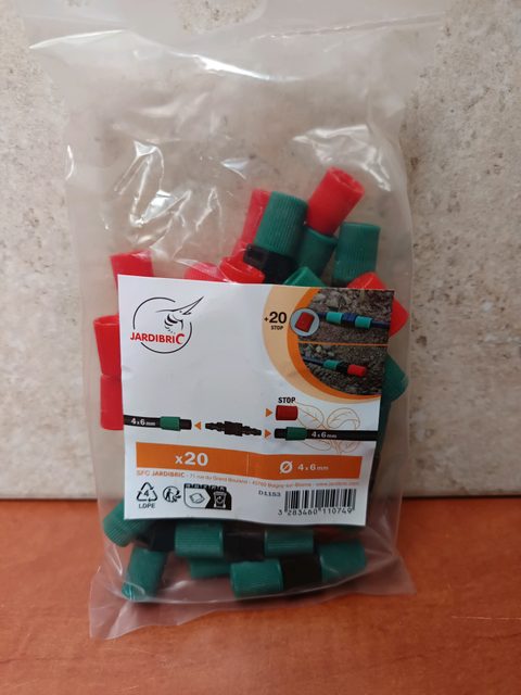 Jardibric raccord STOP 4-6 mm x20