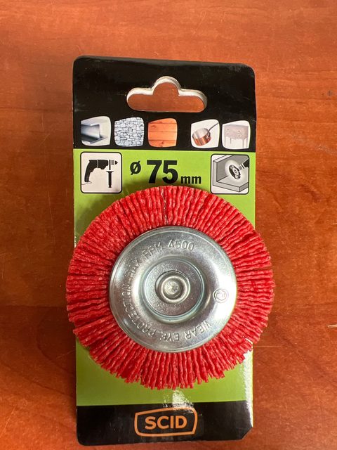 SCID brosse boisseau nylon Ø 75 mm pour perceuse
