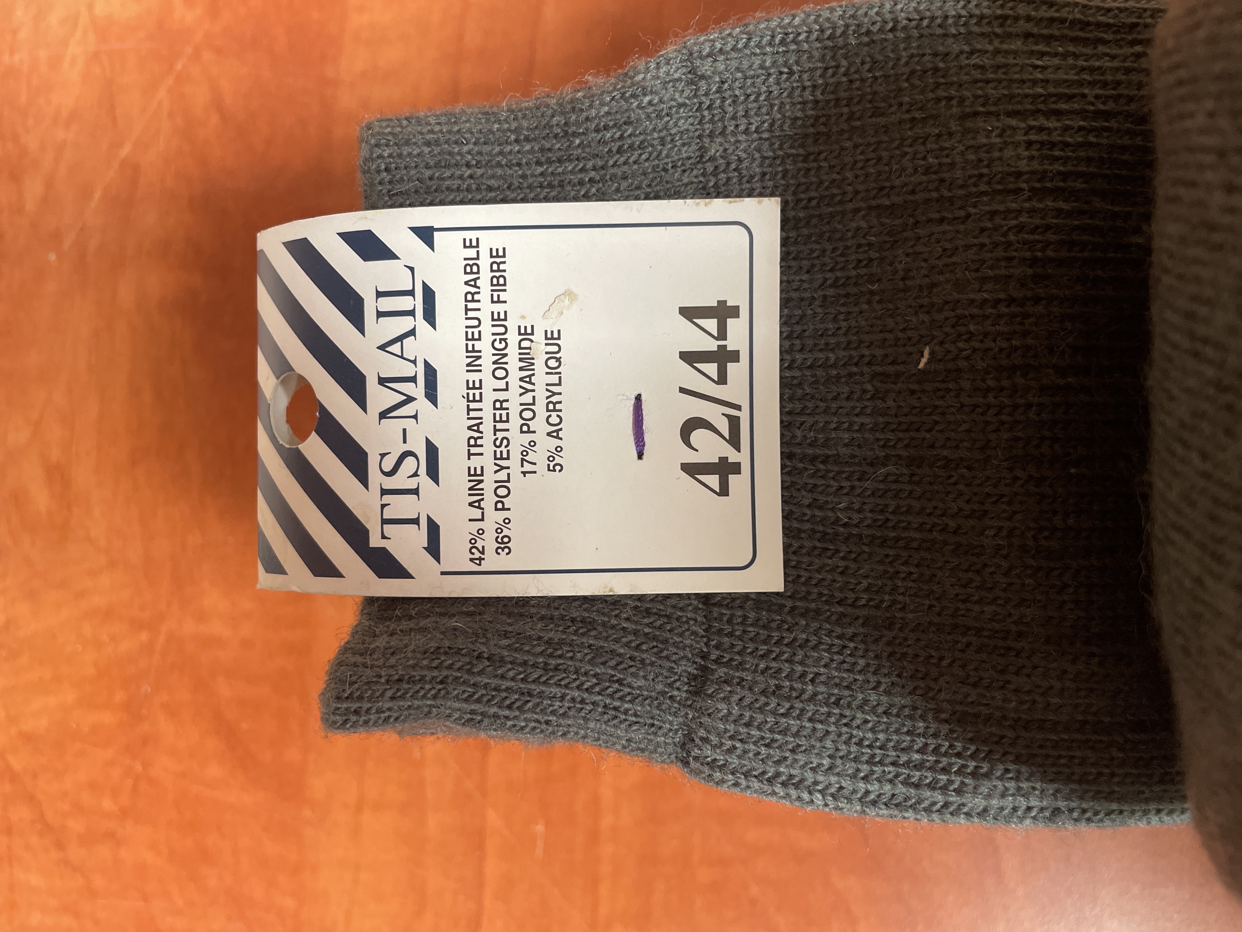 Lot de 4 paires de chaussettes Tis-Mail 42/44 gris foncé — photo 3