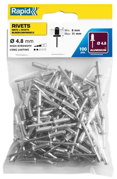 Rivets aveugles Rapid 4,8 x 14 mm 100 pièces