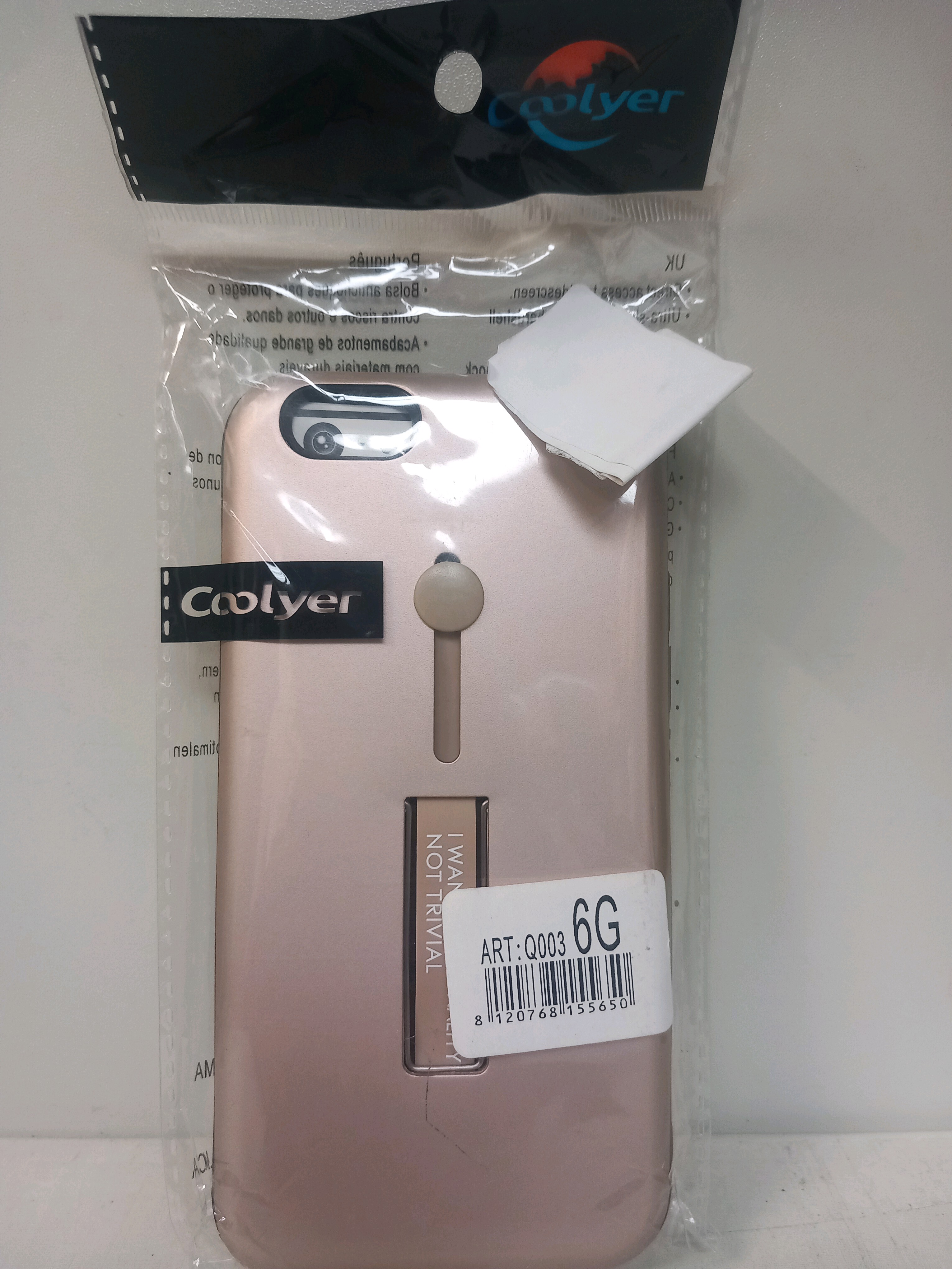 Coque Coolyer pour iPhone 6 (6G) avec support, rose