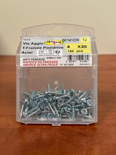JETFIX SAXO Vis Agglo Tête Fraisée Pozidrive 4 x 20 - 150 pcs