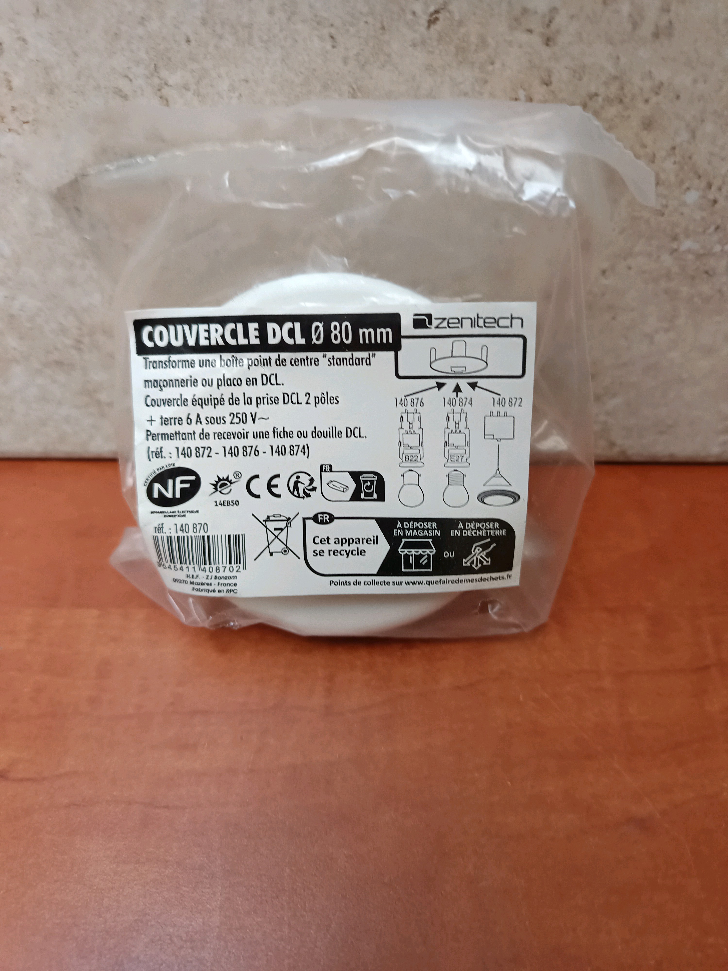 Zenitech Couvercle DCL Ø 80 mm