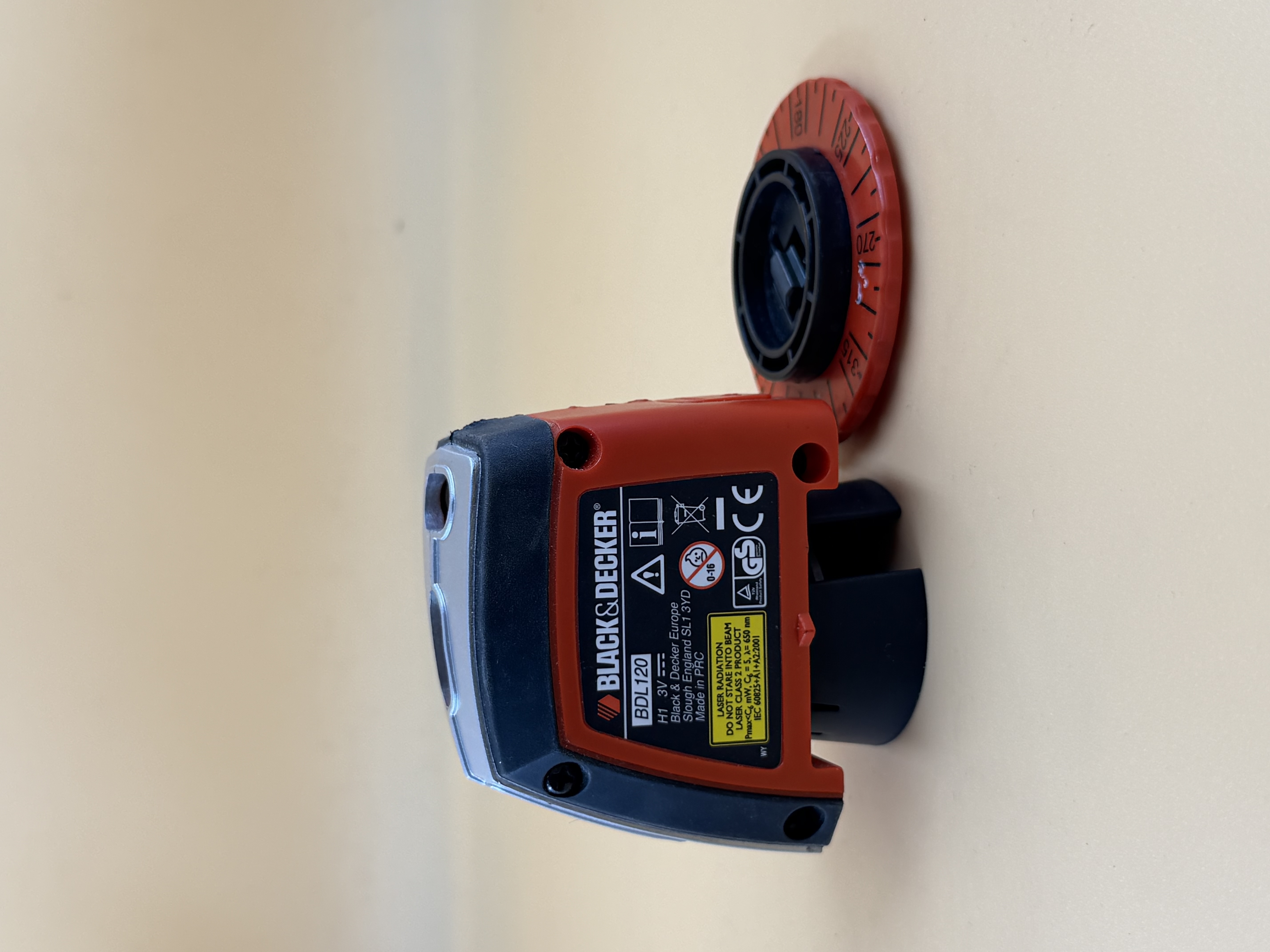 BLACK+DECKER BDL120 niveau laser manuel avec support mural — photo 2