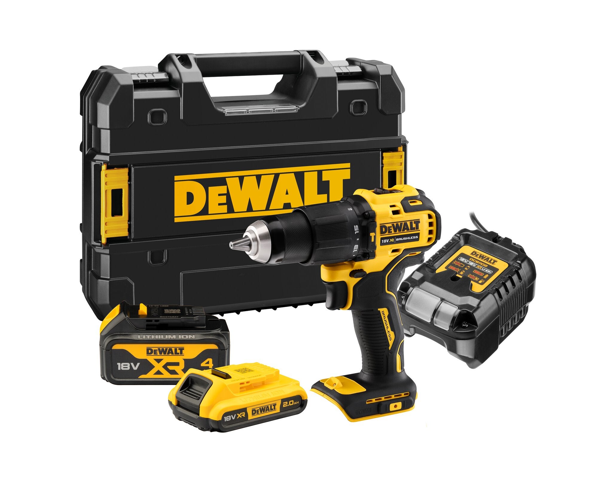 Perceuse à percussion DEWALT DCD709MDT-QW 18V XR avec 2 batteries et coffret