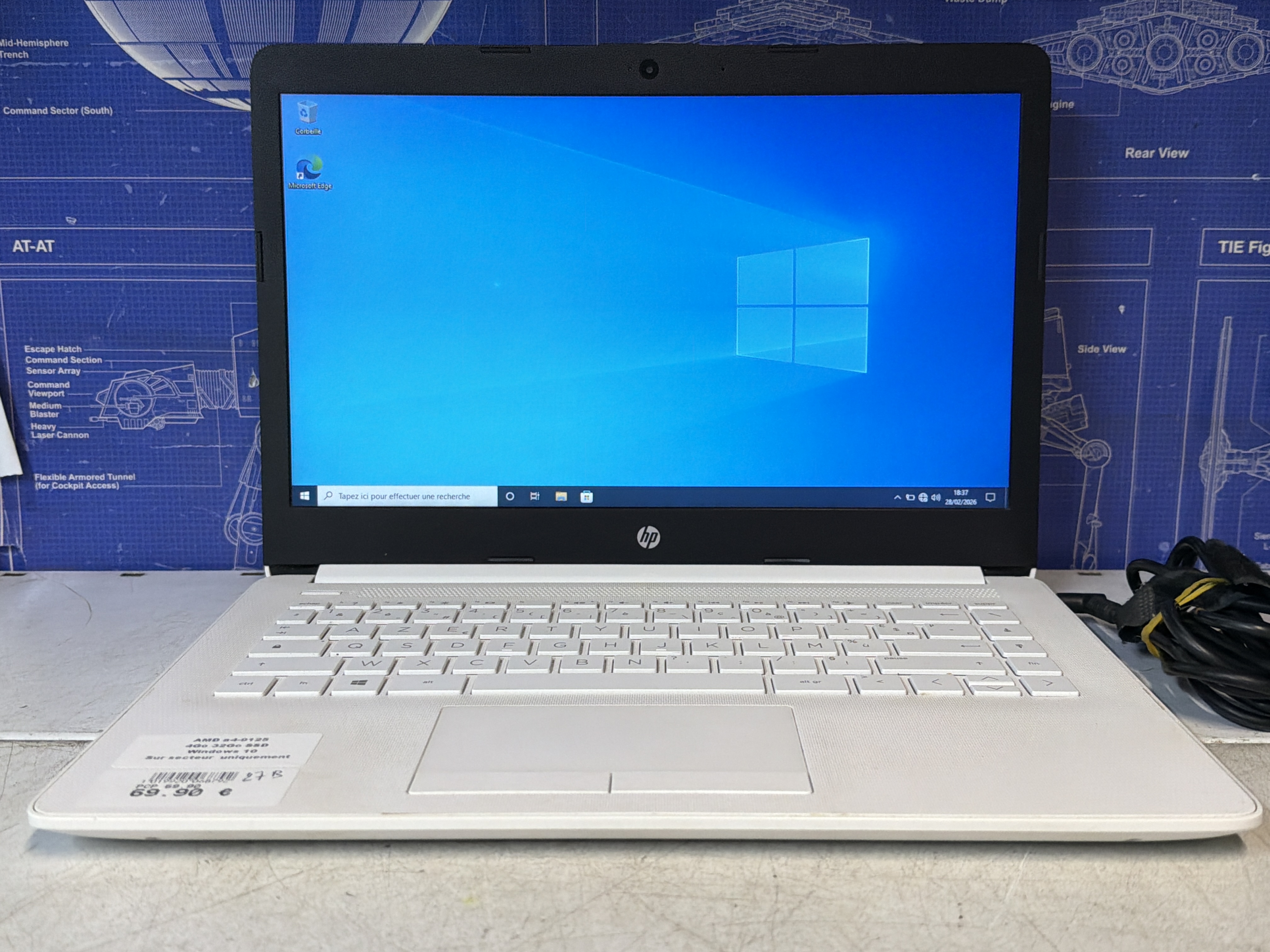 Ordinateur portable HP - AMD A4-9125, 4 Go RAM, SSD 32 Go, Windows 10