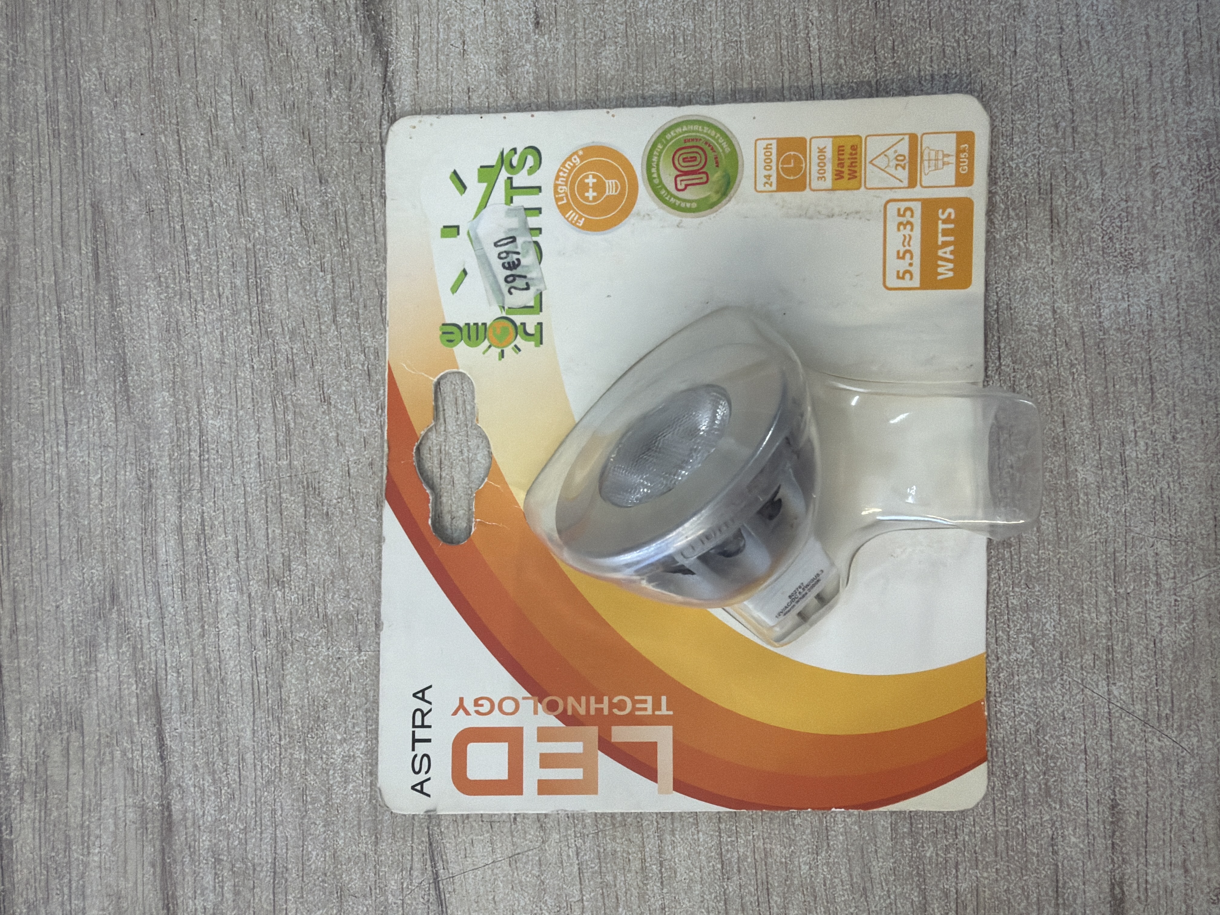 Ampoule spot LED HomeLights Astra HSASG527 GU5.3 5,5W 3000K