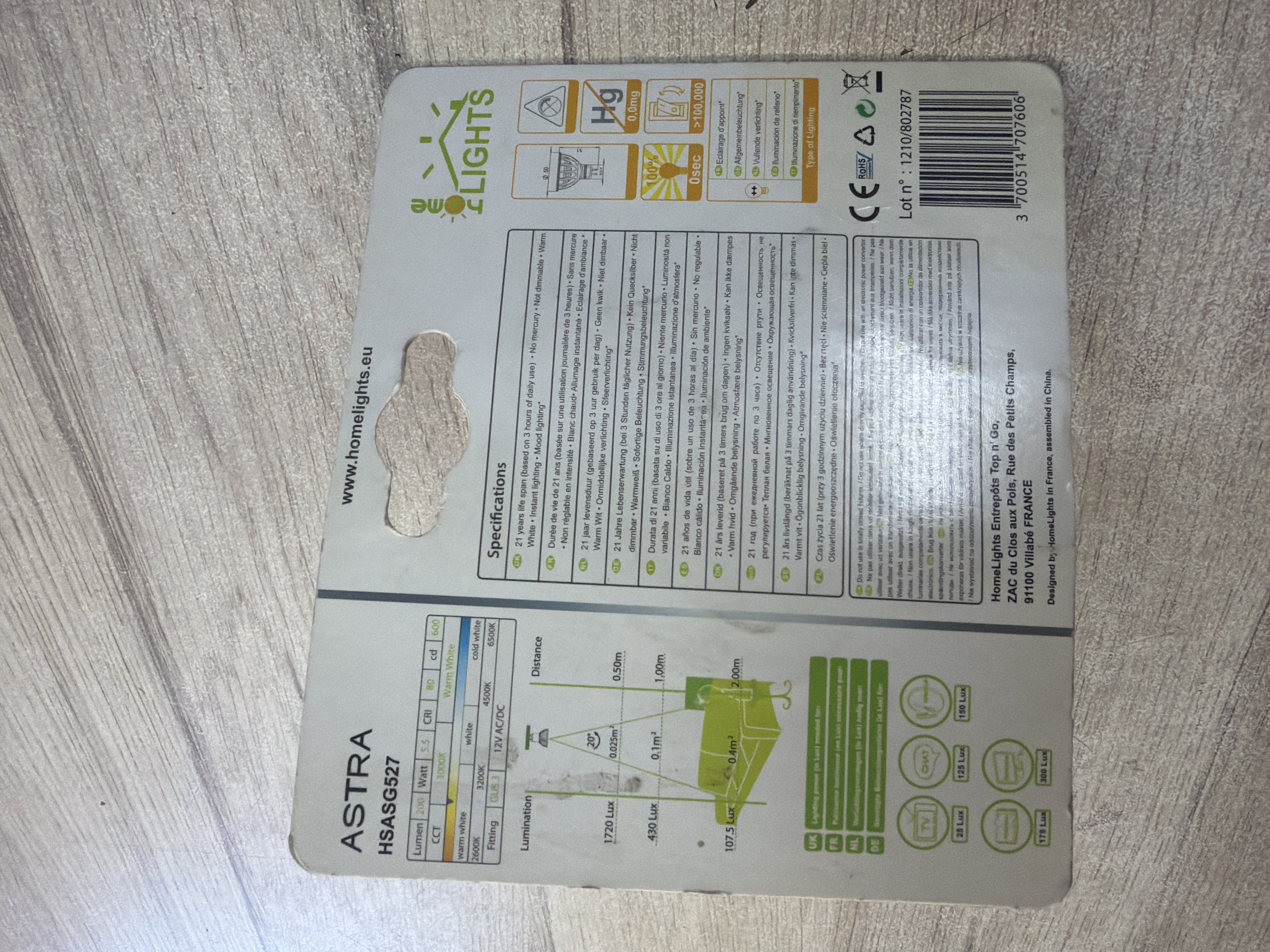 Ampoule spot LED HomeLights Astra HSASG527 GU5.3 5,5W 3000K — photo 2