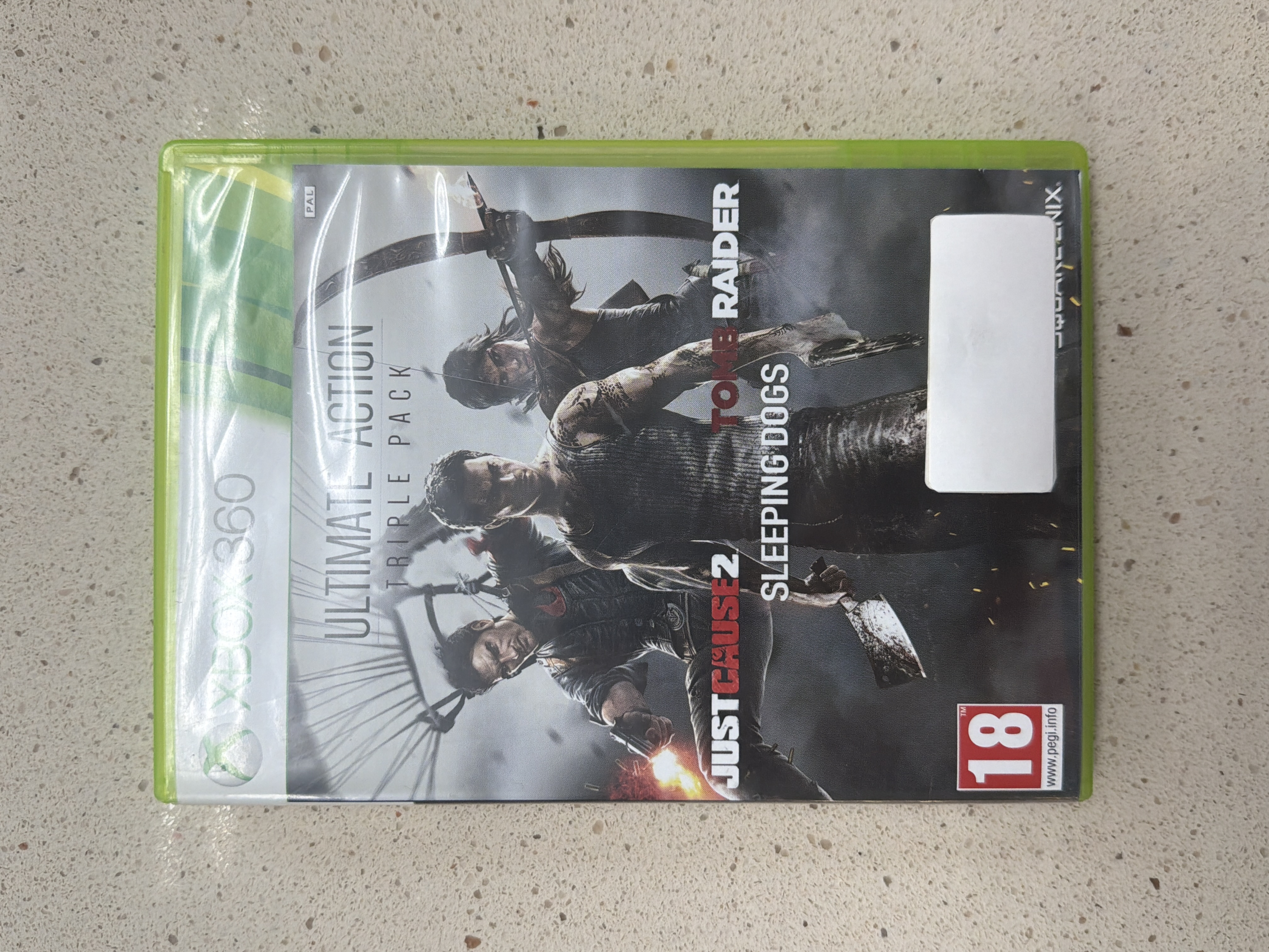 Ultimate Action Pack Xbox 360 Just Cause 2 Tomb Raider Sleeping Dogs